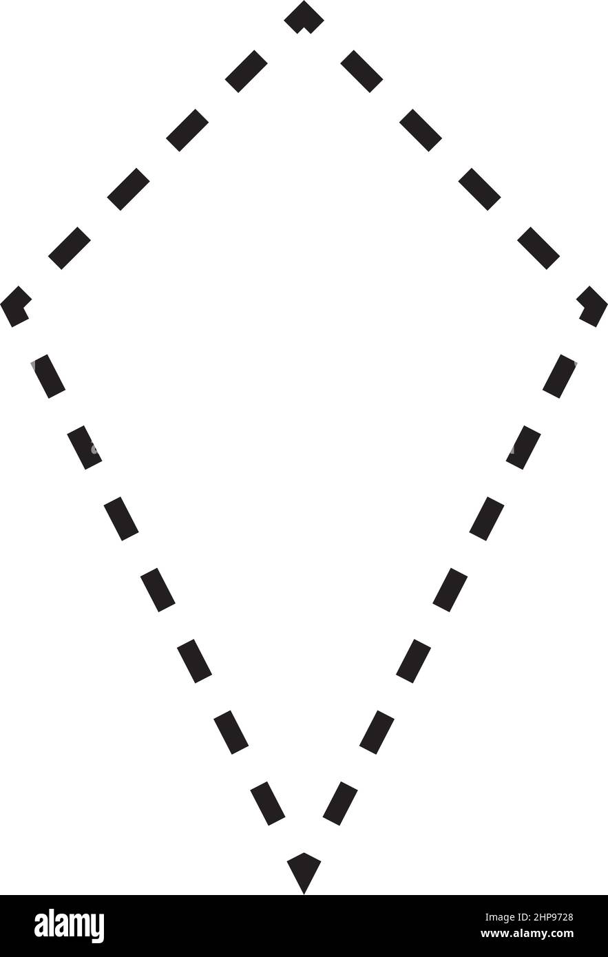 Drachen-Form gestrichelte Symbol Vektor-Symbol für kreative Grafik-Design-ui-Element in einem Piktogramm Illustration Stock Vektor