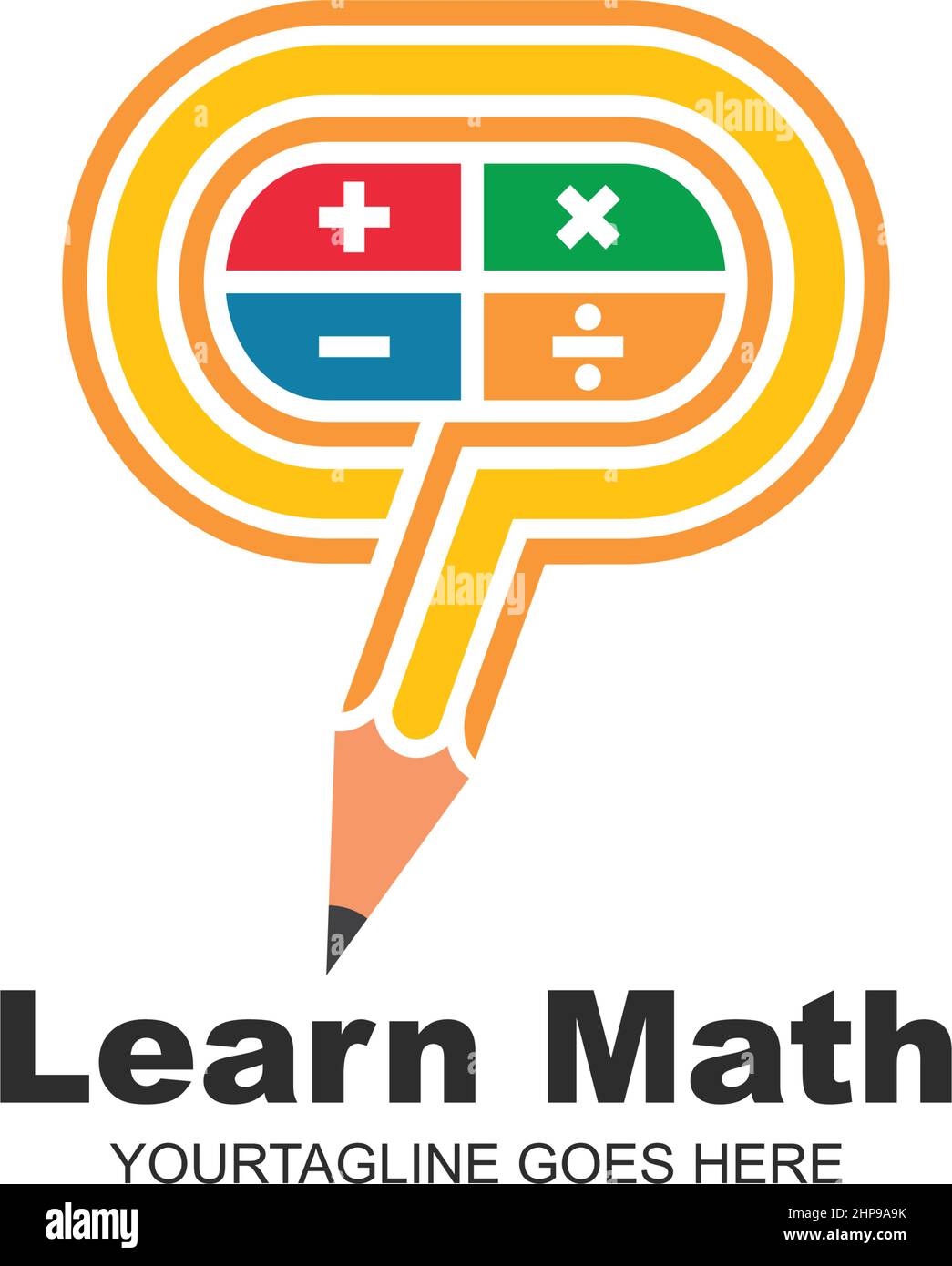 Lernen Sie mathematische Bleistift Symbol Vektor Illustration für App Web-Design Stock Vektor