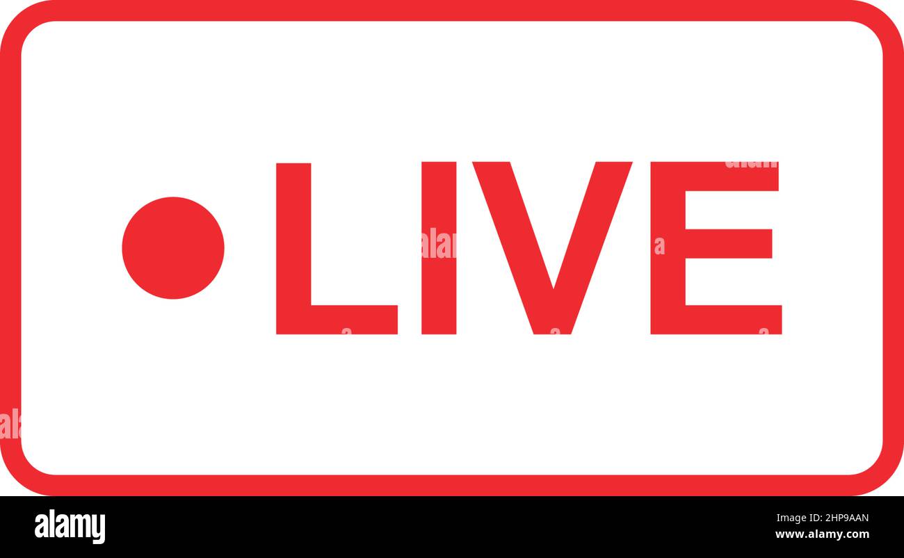 Design-Vorlage für Live-Streaming-Vektor-Symbolzeichen Stock Vektor