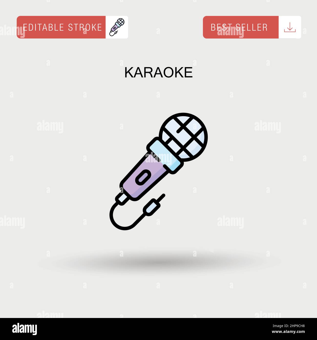 Karaoke Simple Vector-Symbol. Stock Vektor