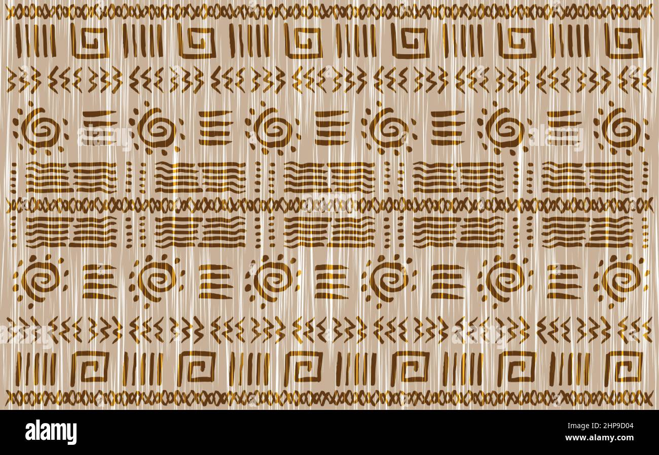 Afrikanischer Wachsdruck Stoff, ethnische handgemachte Ornament für Ihr Design, Tribal Muster Motive geometrischen Elementen. Vektor-Textur, afro Textil Ankara Stock Vektor