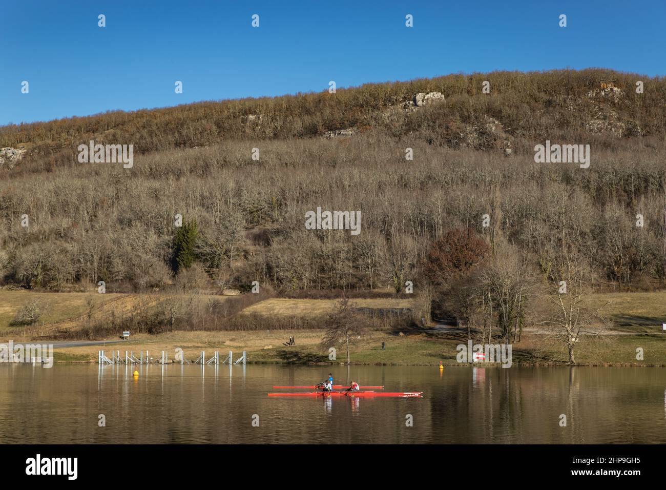 Lac du Causse en hiver Stockfoto