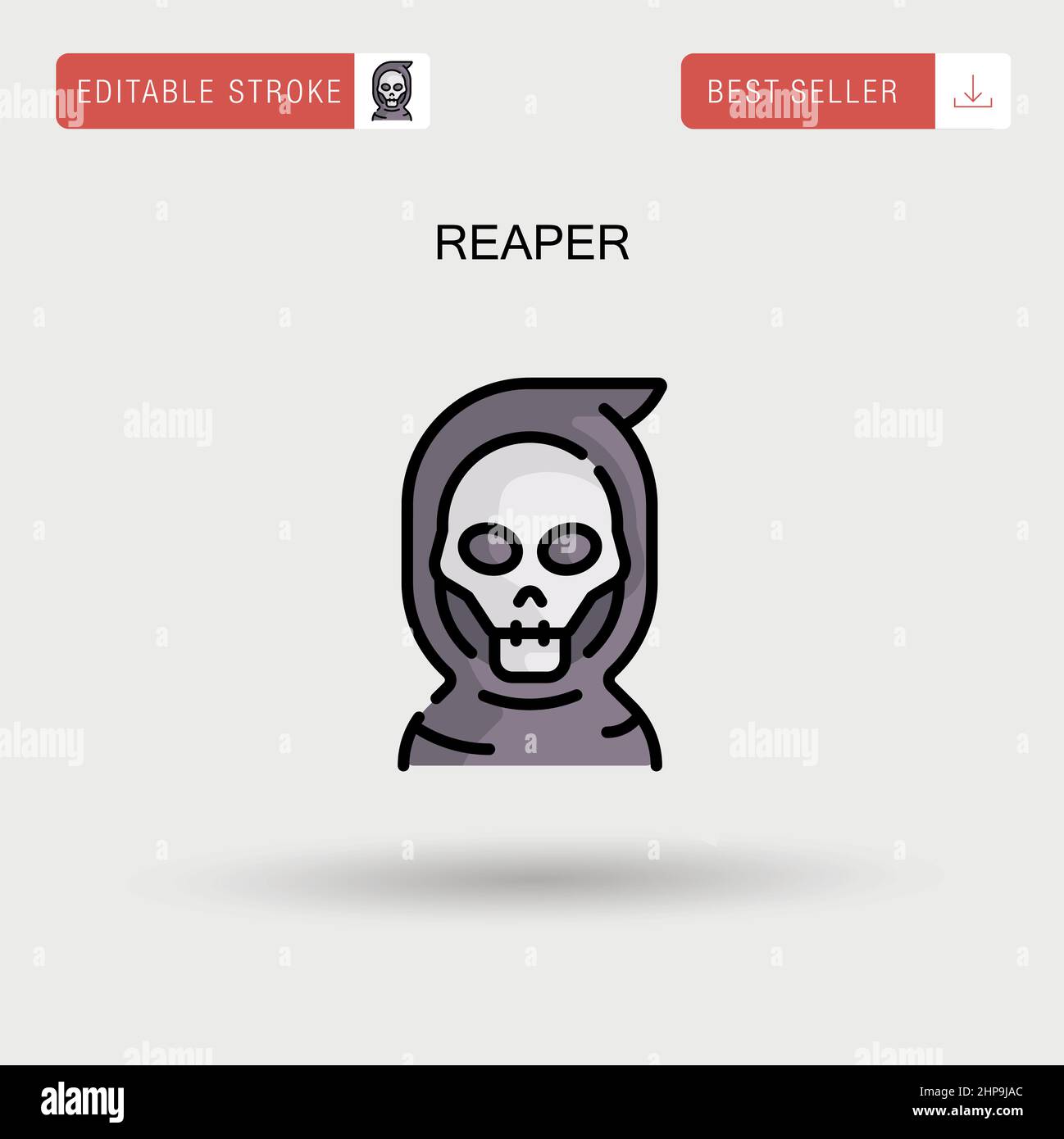 Reaper Simple Vector-Symbol. Stock Vektor
