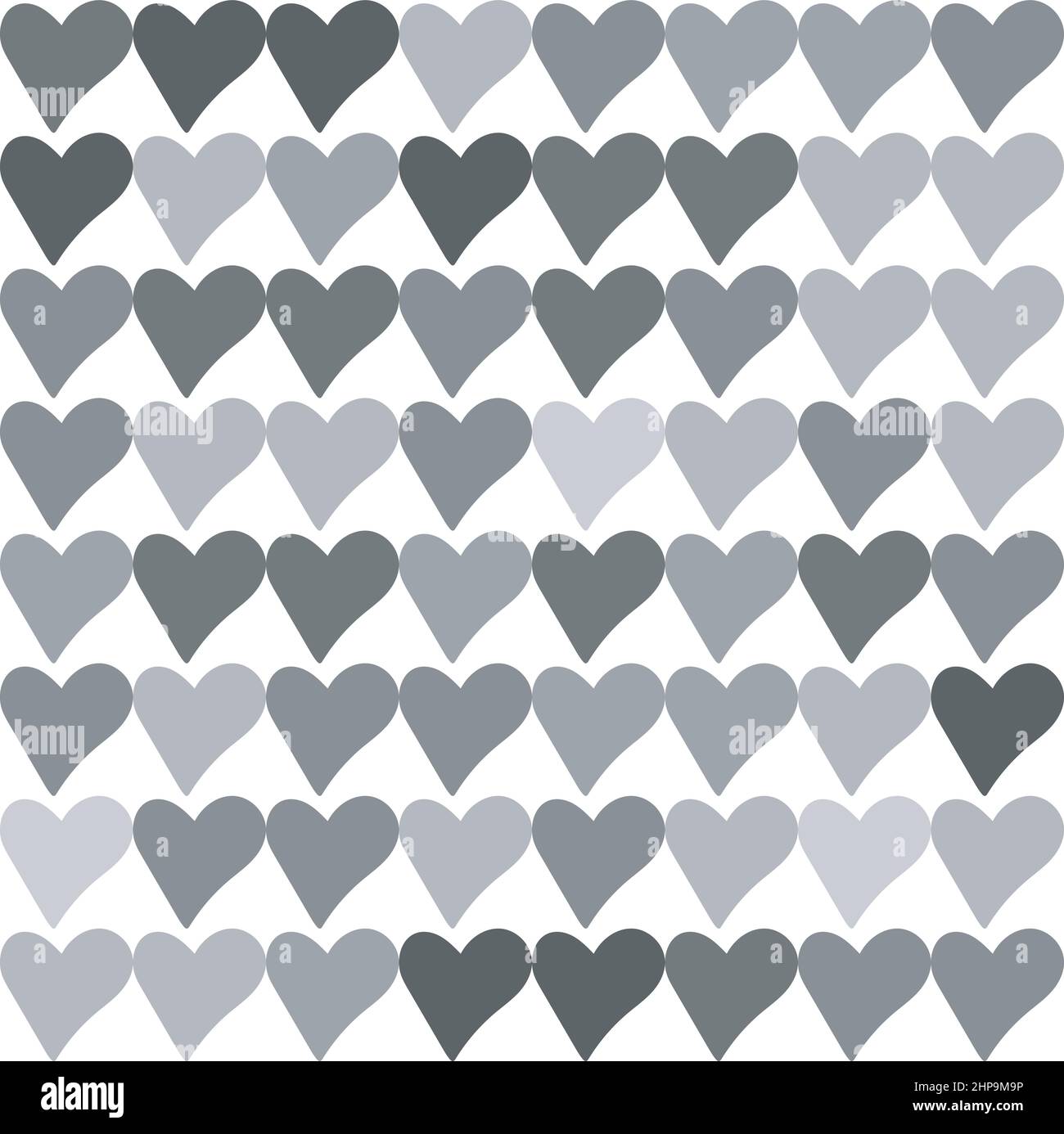 Nahtlos kariertes Vektor-Muster mit rosa Herz. Abstrakter geometrischer Hintergrund. Stock Vektor