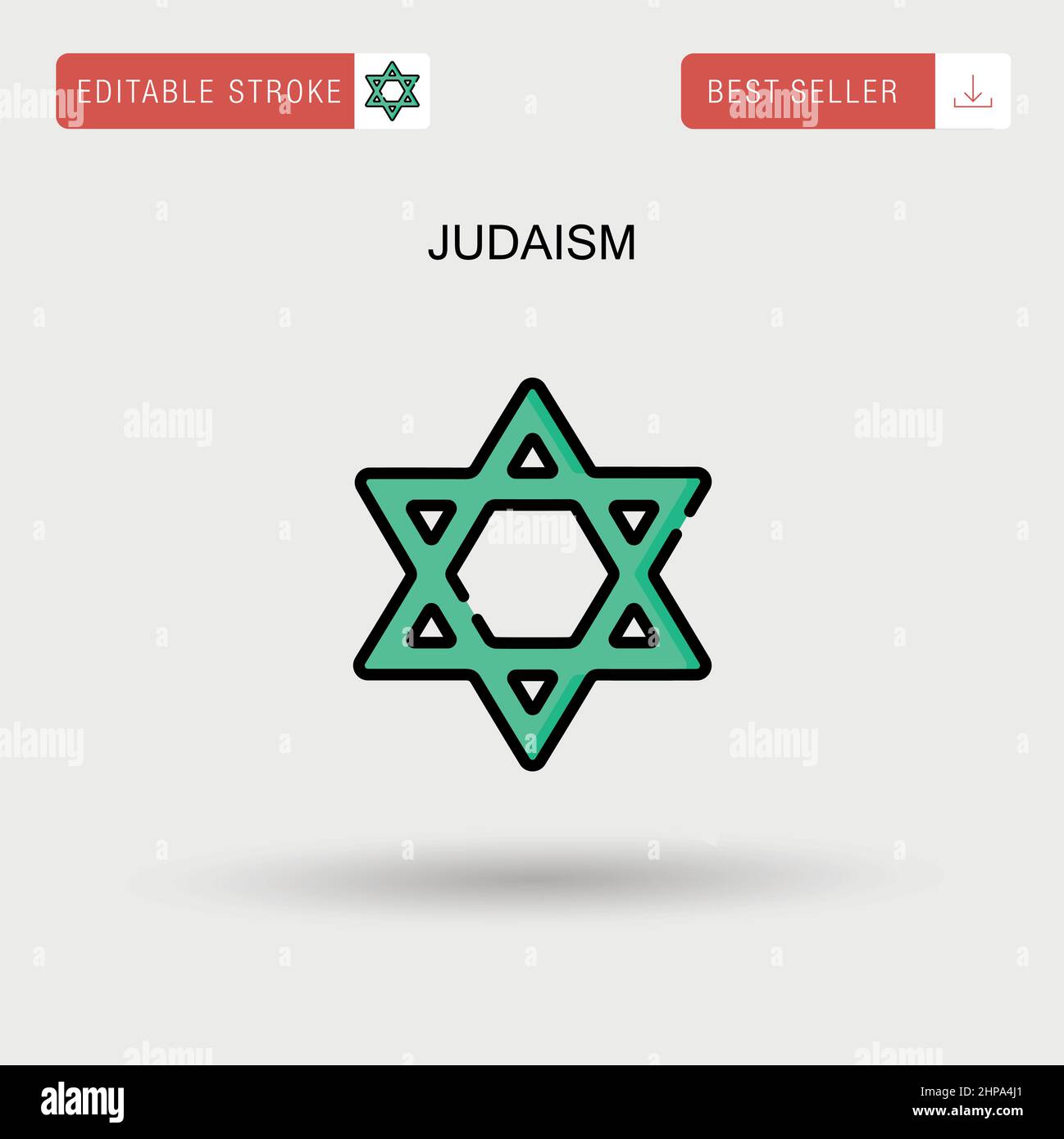 Judentum einfaches Vektor-Symbol. Stock Vektor