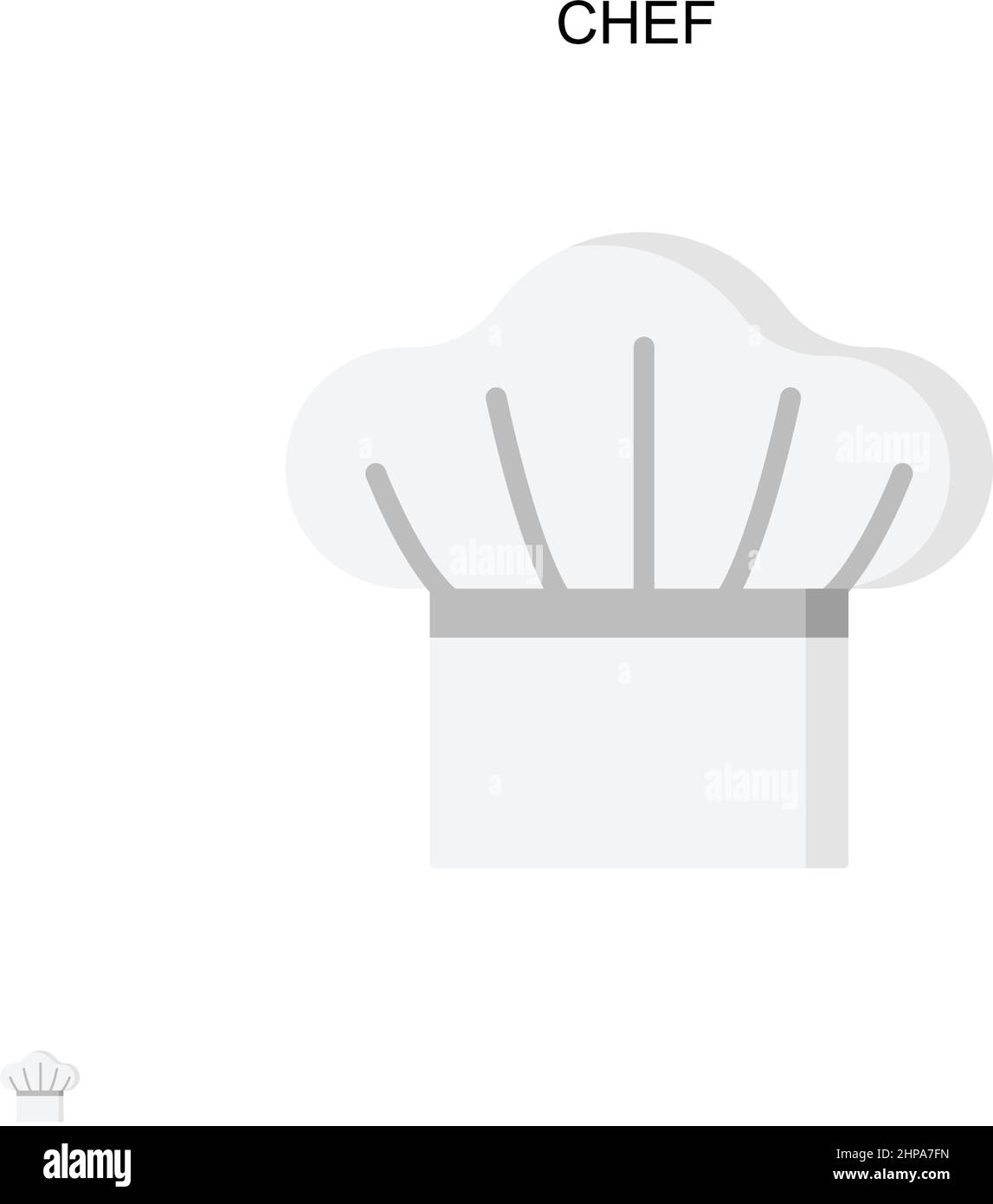 Einfaches Vektorsymbol „Chef“. Illustration Symbol Design-Vorlage für Web mobile UI-Element. Stock Vektor