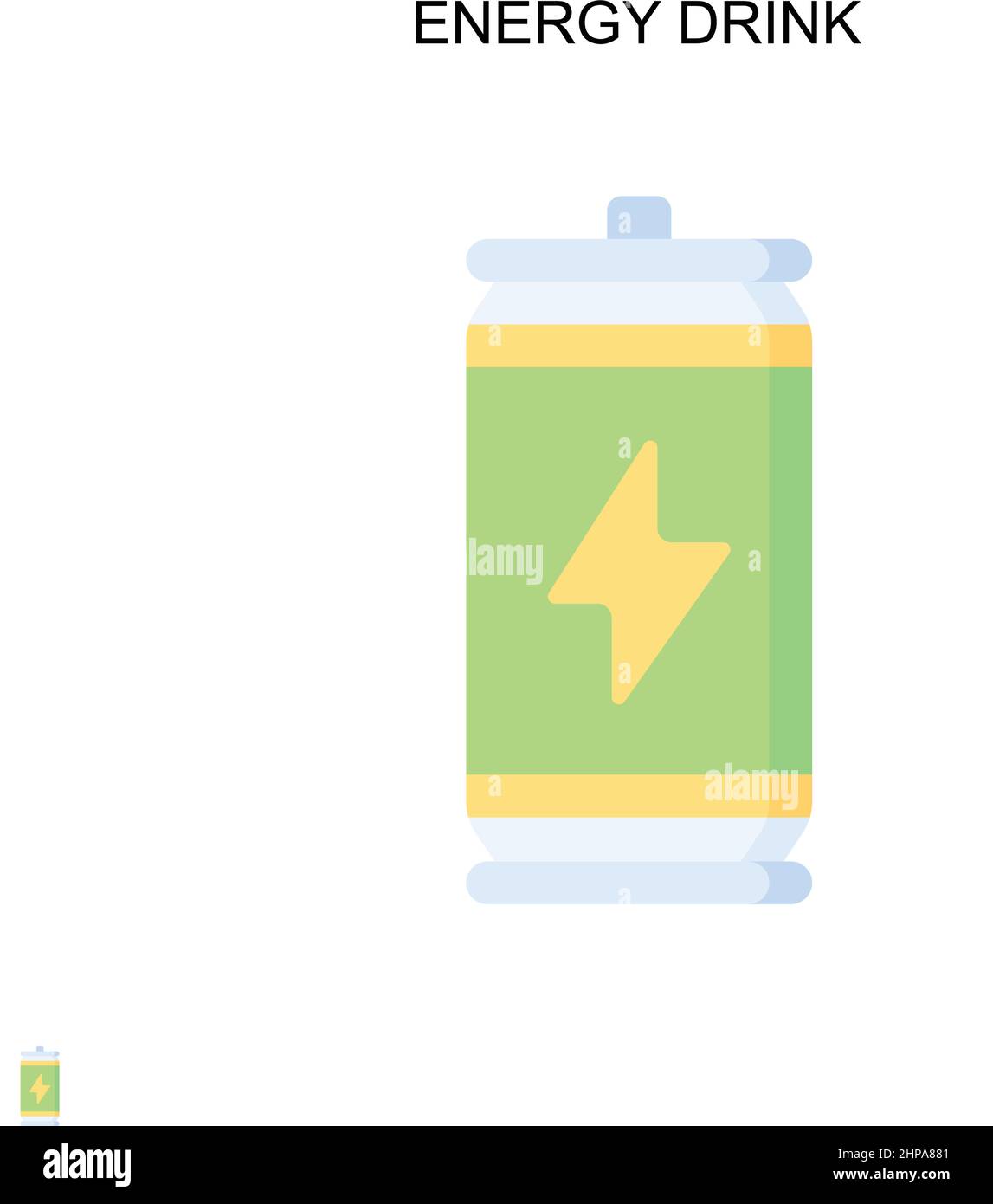 Einfaches Vektorsymbol für Energy Drink. Illustration Symbol Design-Vorlage für Web mobile UI-Element. Stock Vektor