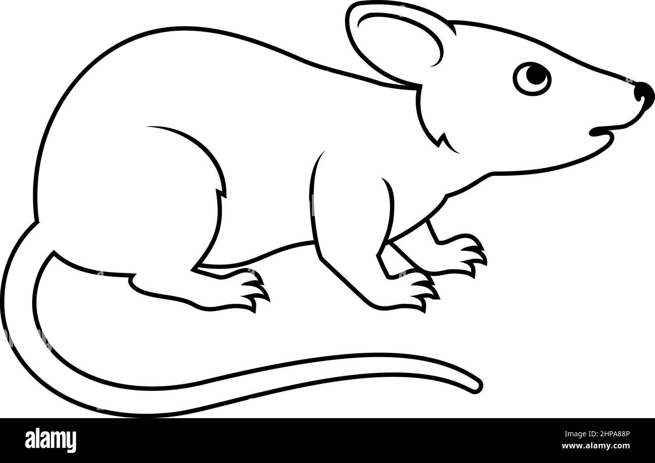 Ratte Chinesisches Sternzeichen Horoskop Tier Jahreszeichen Stock Vektor