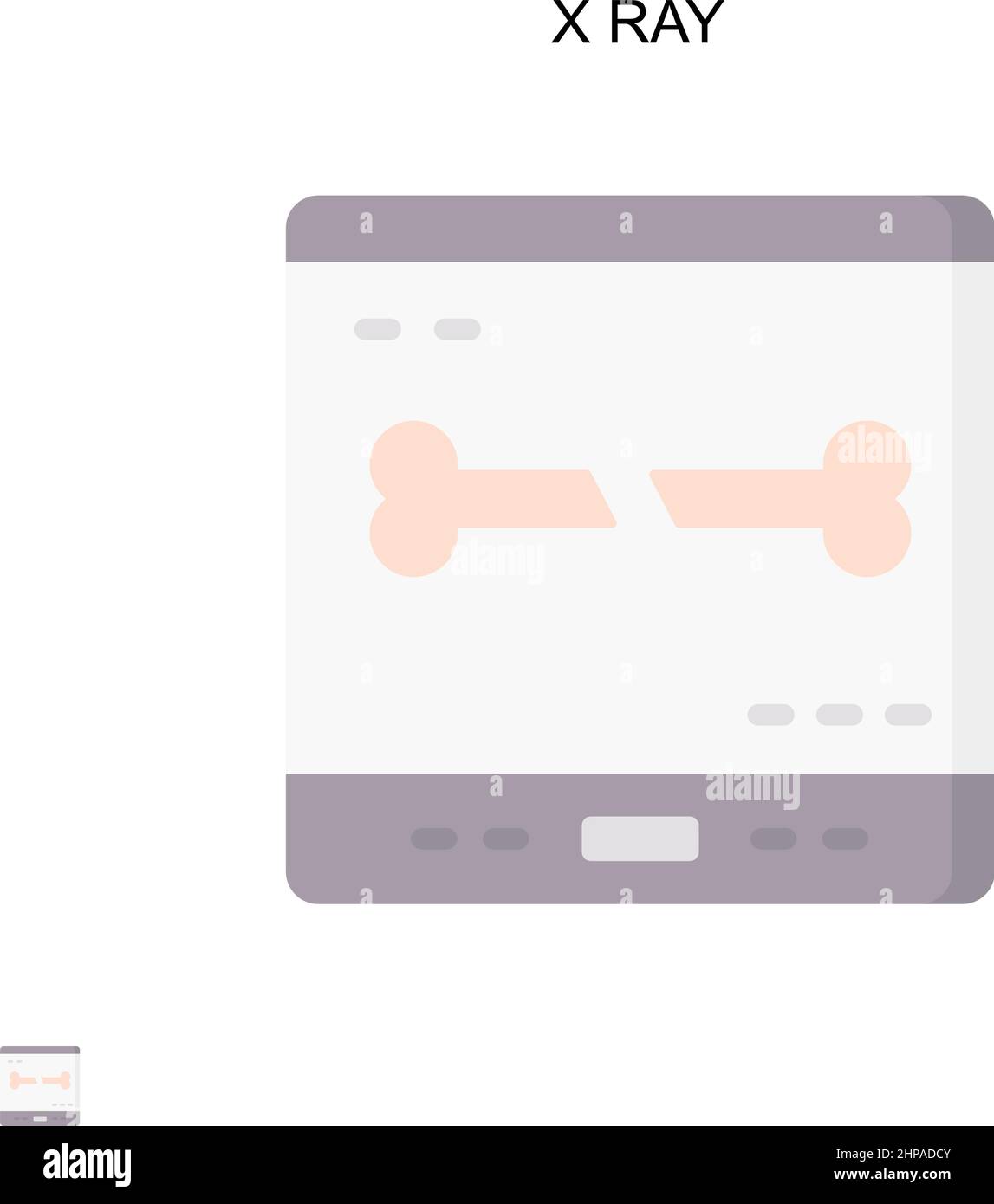 Einfaches Vektorsymbol für Röntgenstrahlung. Illustration Symbol Design-Vorlage für Web mobile UI-Element. Stock Vektor
