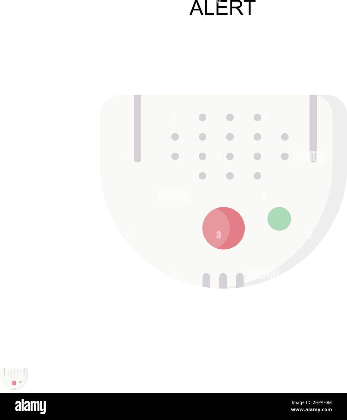 Einfaches Vektor-Symbol für Warnmeldungen. Illustration Symbol Design-Vorlage für Web mobile UI-Element. Stock Vektor