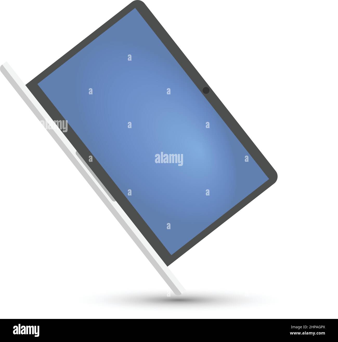 Laptop-Vektor auf weißem Hintergrund Stock Vektor