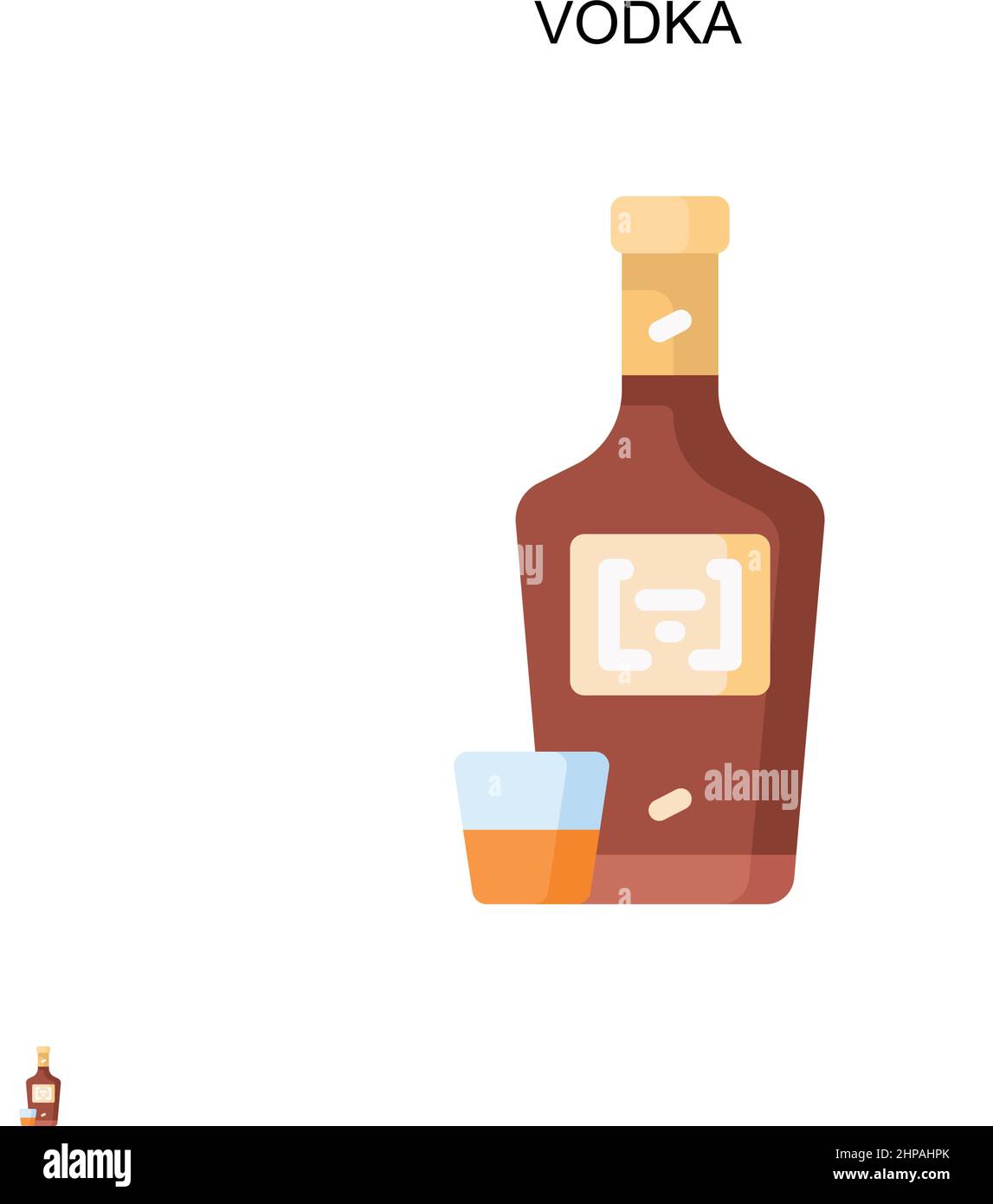 Vodka einfaches Vektor-Symbol. Illustration Symbol Design-Vorlage für Web mobile UI-Element. Stock Vektor
