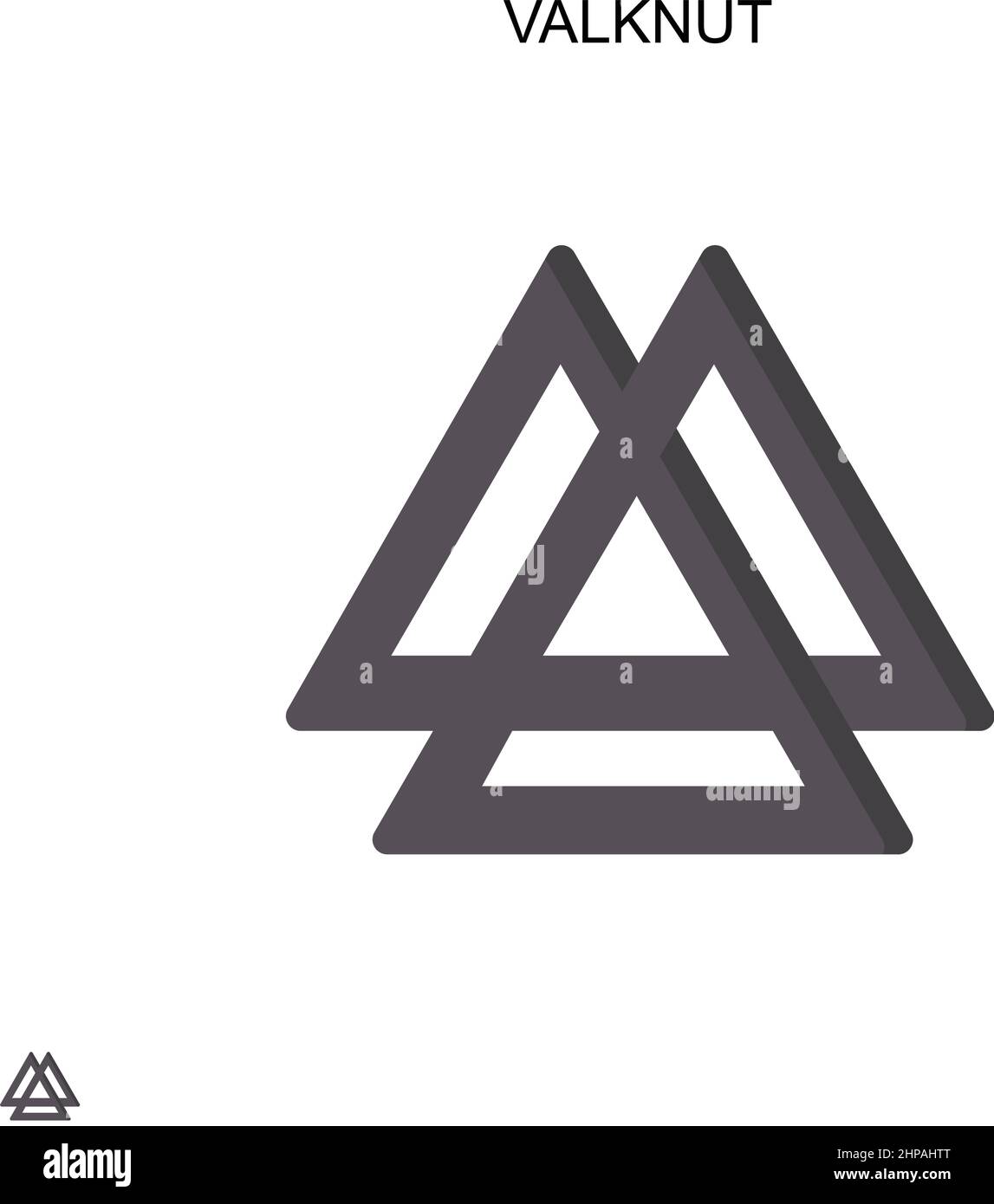 Valknut einfaches Vektorsymbol. Illustration Symbol Design-Vorlage für Web mobile UI-Element. Stock Vektor