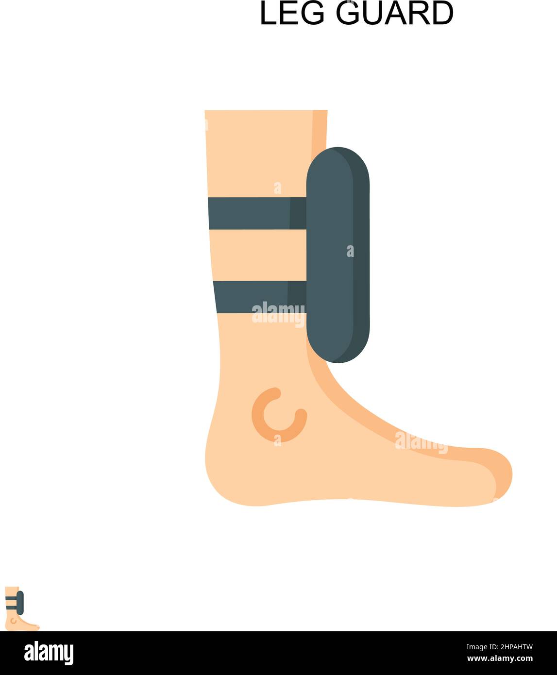 Einfaches Vektorsymbol für Beinschutz. Illustration Symbol Design-Vorlage für Web mobile UI-Element. Stock Vektor