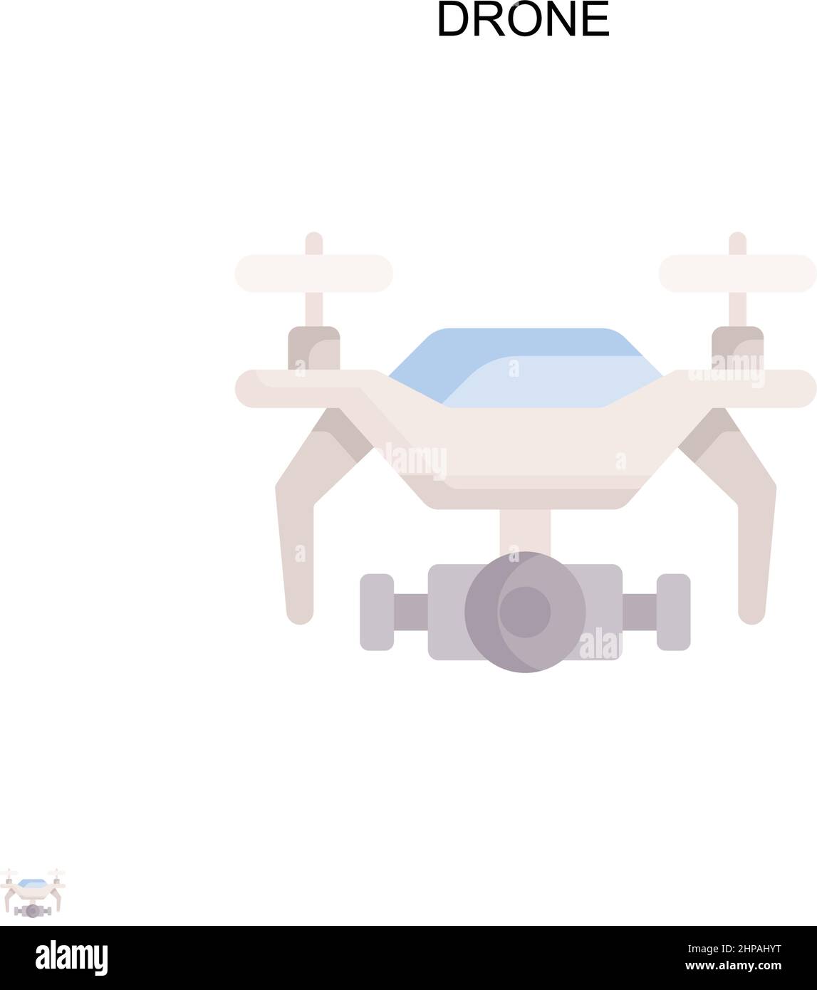 Einfaches Vektorsymbol für Drohnen. Illustration Symbol Design-Vorlage für Web mobile UI-Element. Stock Vektor