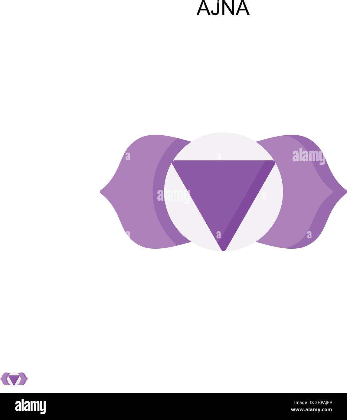 Einfaches Vektorsymbol Ajna. Illustration Symbol Design-Vorlage für Web mobile UI-Element. Stock Vektor