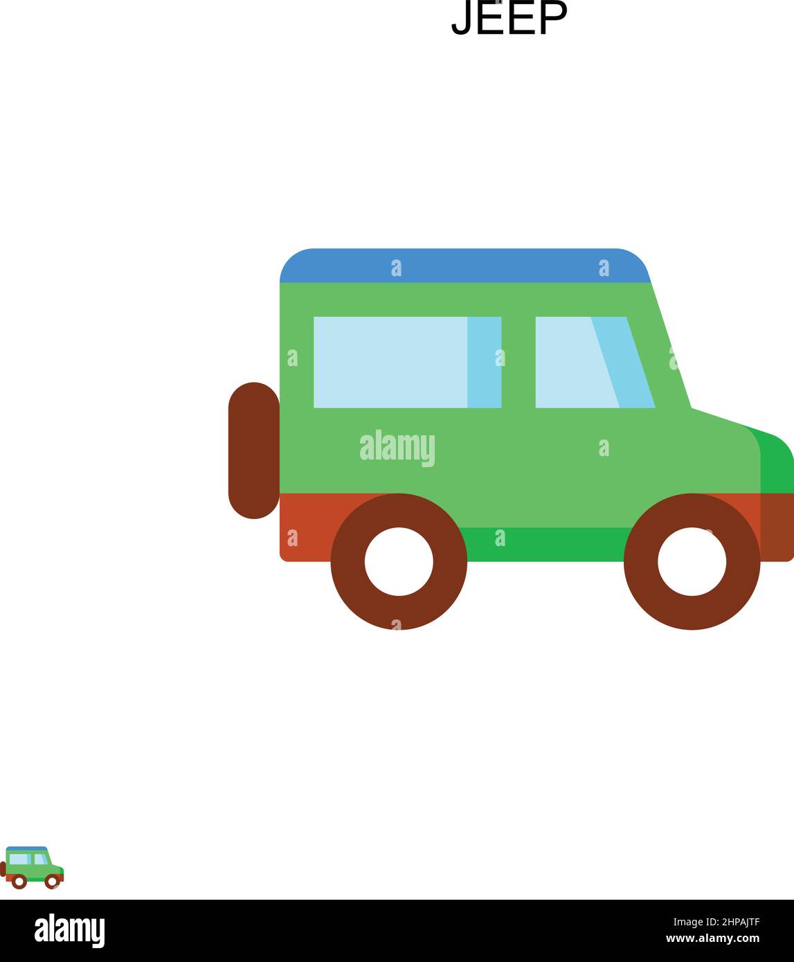 Jeep einfaches Vektor-Symbol. Illustration Symbol Design-Vorlage für Web mobile UI-Element. Stock Vektor