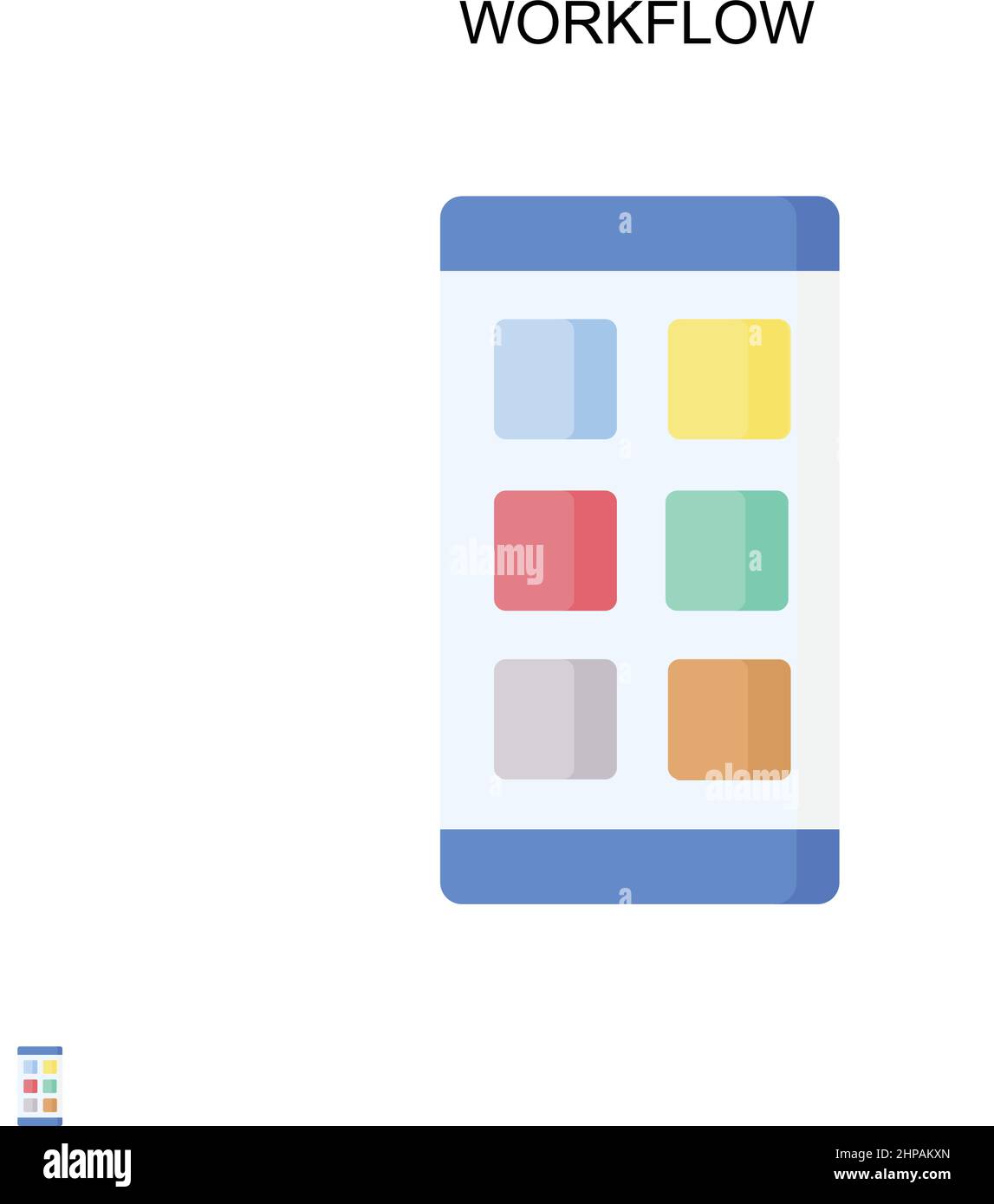 Workflow Simple Vector-Symbol. Illustration Symbol Design-Vorlage für Web mobile UI-Element. Stock Vektor