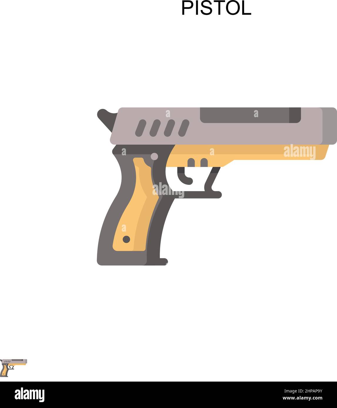 Pistole einfaches Vektor-Symbol. Illustration Symbol Design-Vorlage für Web mobile UI-Element. Stock Vektor