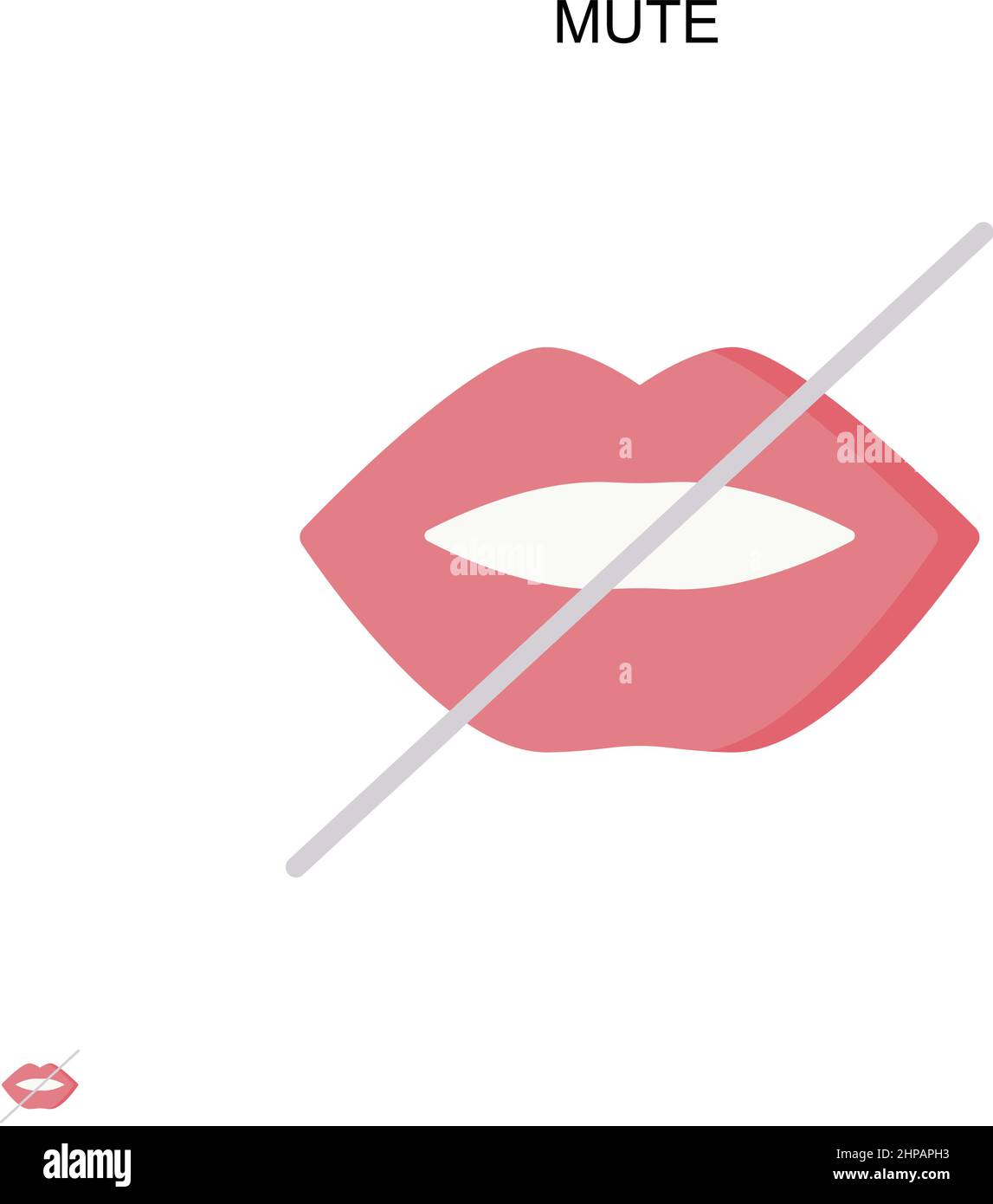 Einfaches Vektorsymbol stumm schalten. Illustration Symbol Design-Vorlage für Web mobile UI-Element. Stock Vektor