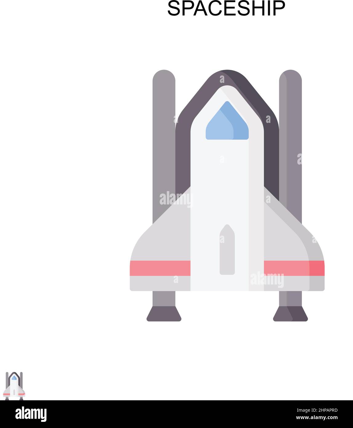 Einfaches Vektorsymbol für das Raumschiff. Illustration Symbol Design-Vorlage für Web mobile UI-Element. Stock Vektor