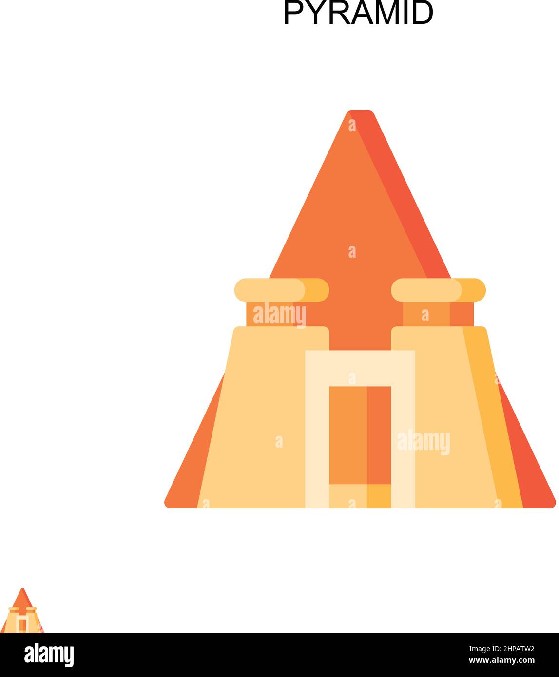 Einfaches Vektor-Symbol der Pyramide. Illustration Symbol Design-Vorlage für Web mobile UI-Element. Stock Vektor