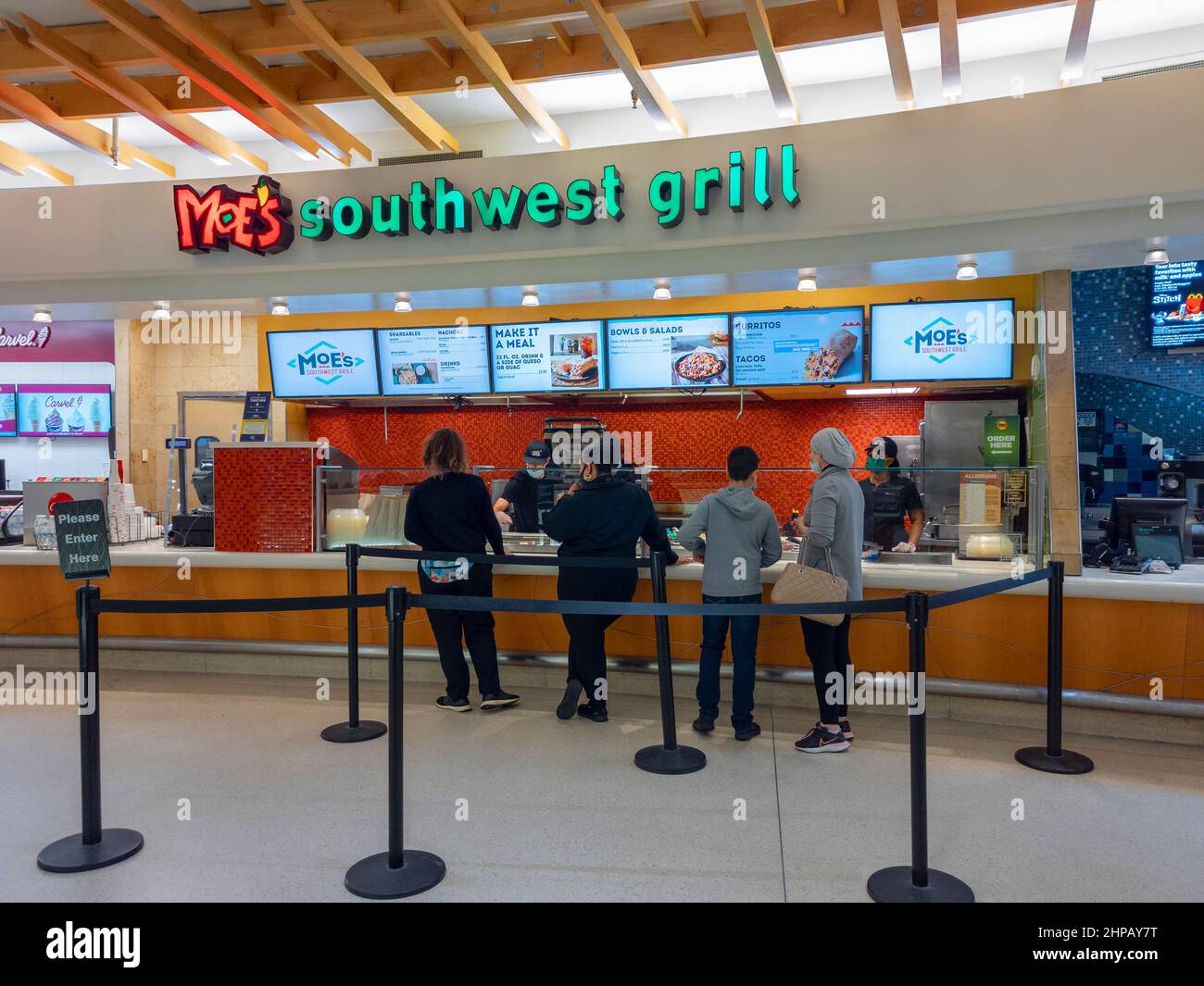 Orlando, Florida 9. Februar 2022 Nahaufnahme Blick auf Moe's