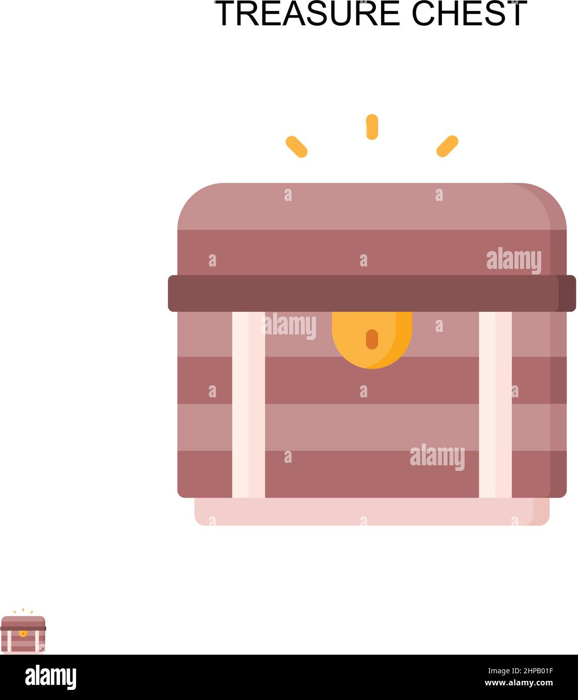 Schatzkiste einfaches Vektor-Symbol. Illustration Symbol Design-Vorlage für Web mobile UI-Element. Stock Vektor