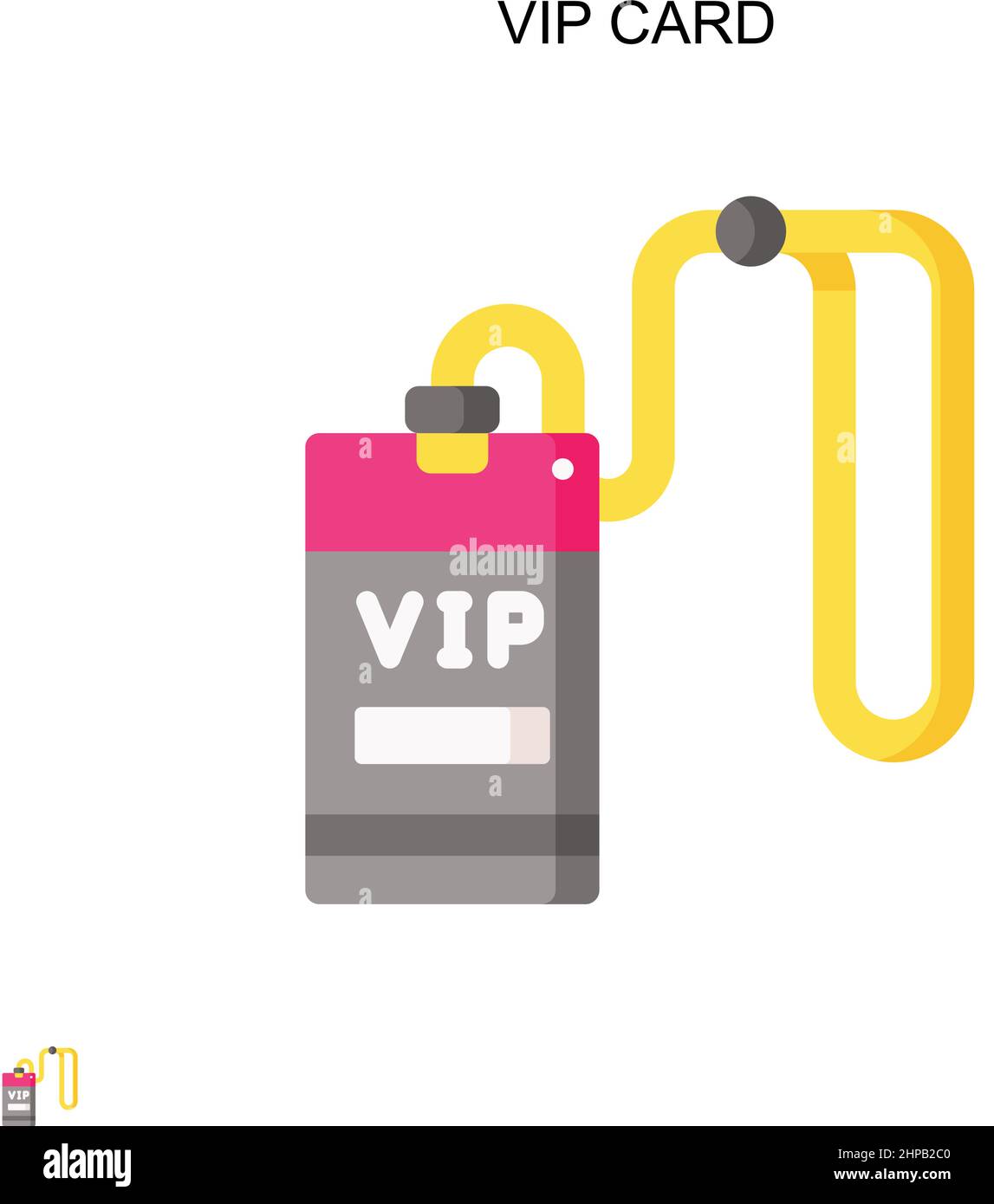 VIP-Karte einfaches Vektorsymbol. Illustration Symbol Design-Vorlage für Web mobile UI-Element. Stock Vektor