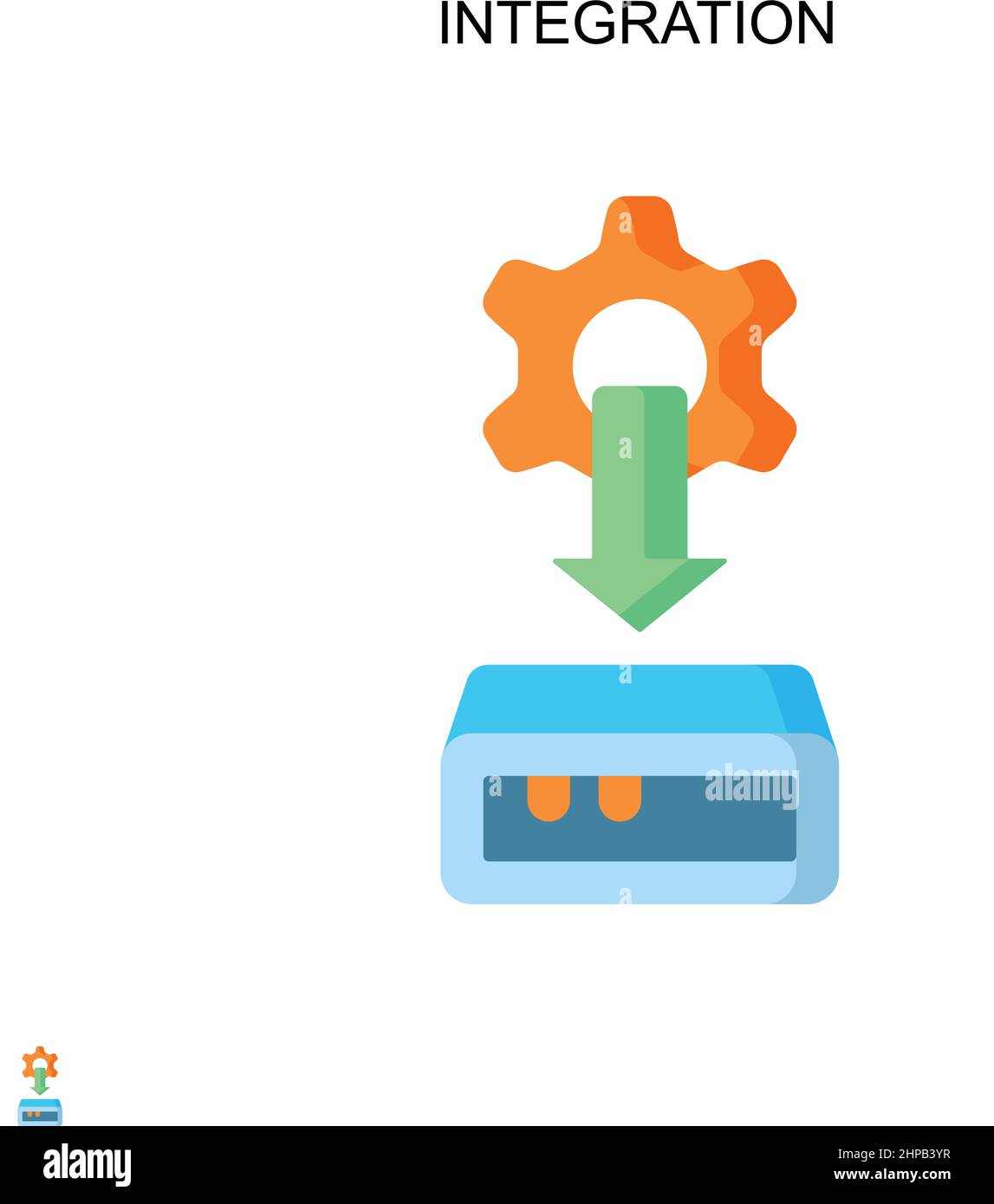 Integration Simple Vector-Symbol. Illustration Symbol Design-Vorlage für Web mobile UI-Element. Stock Vektor