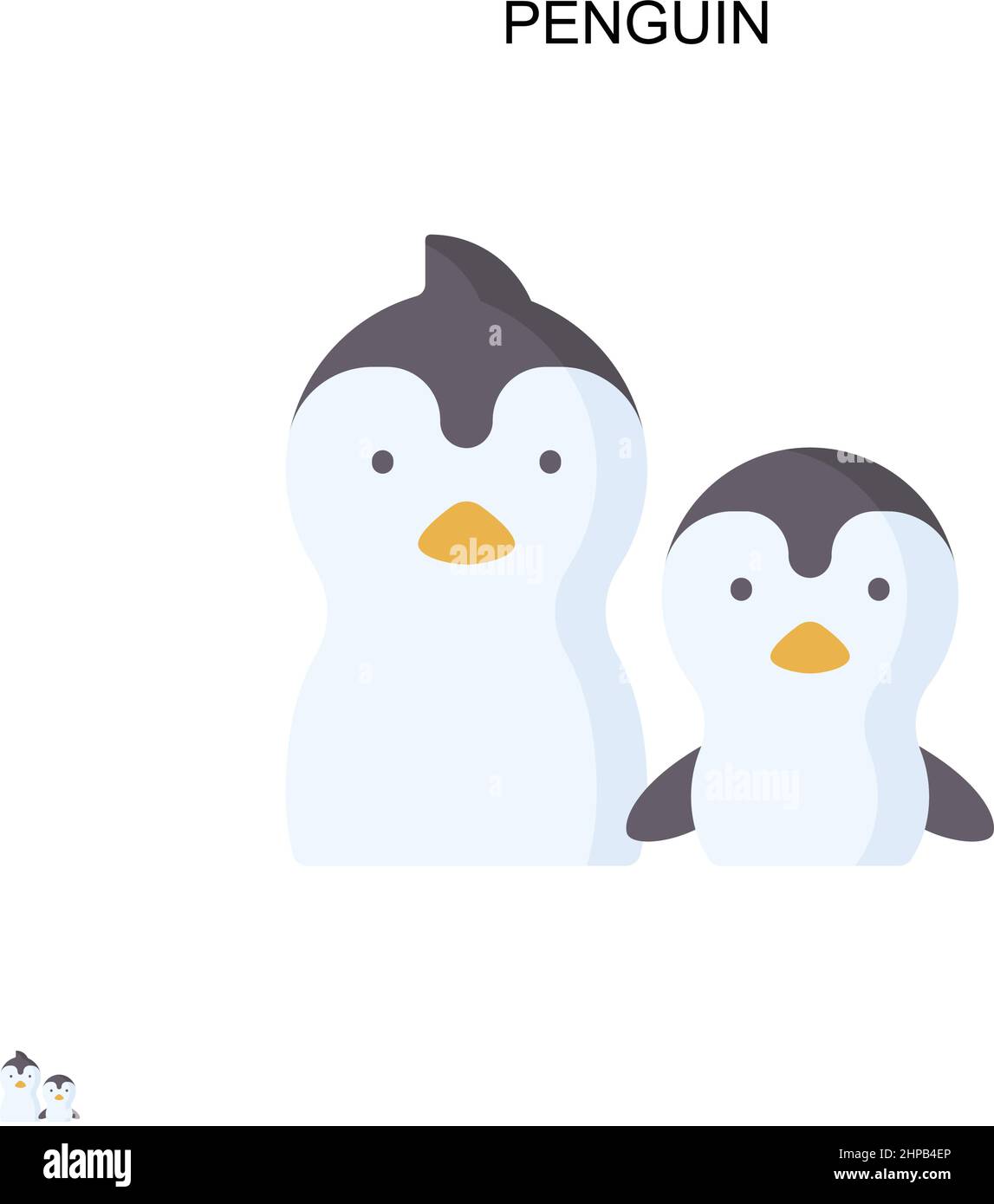 Pinguin einfaches Vektorsymbol. Illustration Symbol Design-Vorlage für Web mobile UI-Element. Stock Vektor