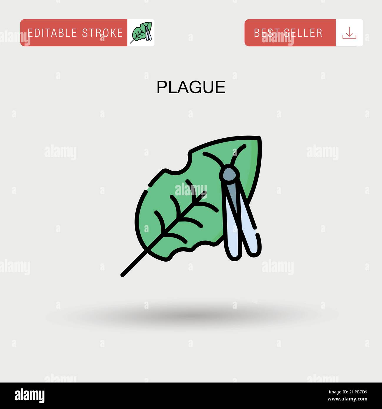Einfaches Vektorsymbol „Plague“. Stock Vektor