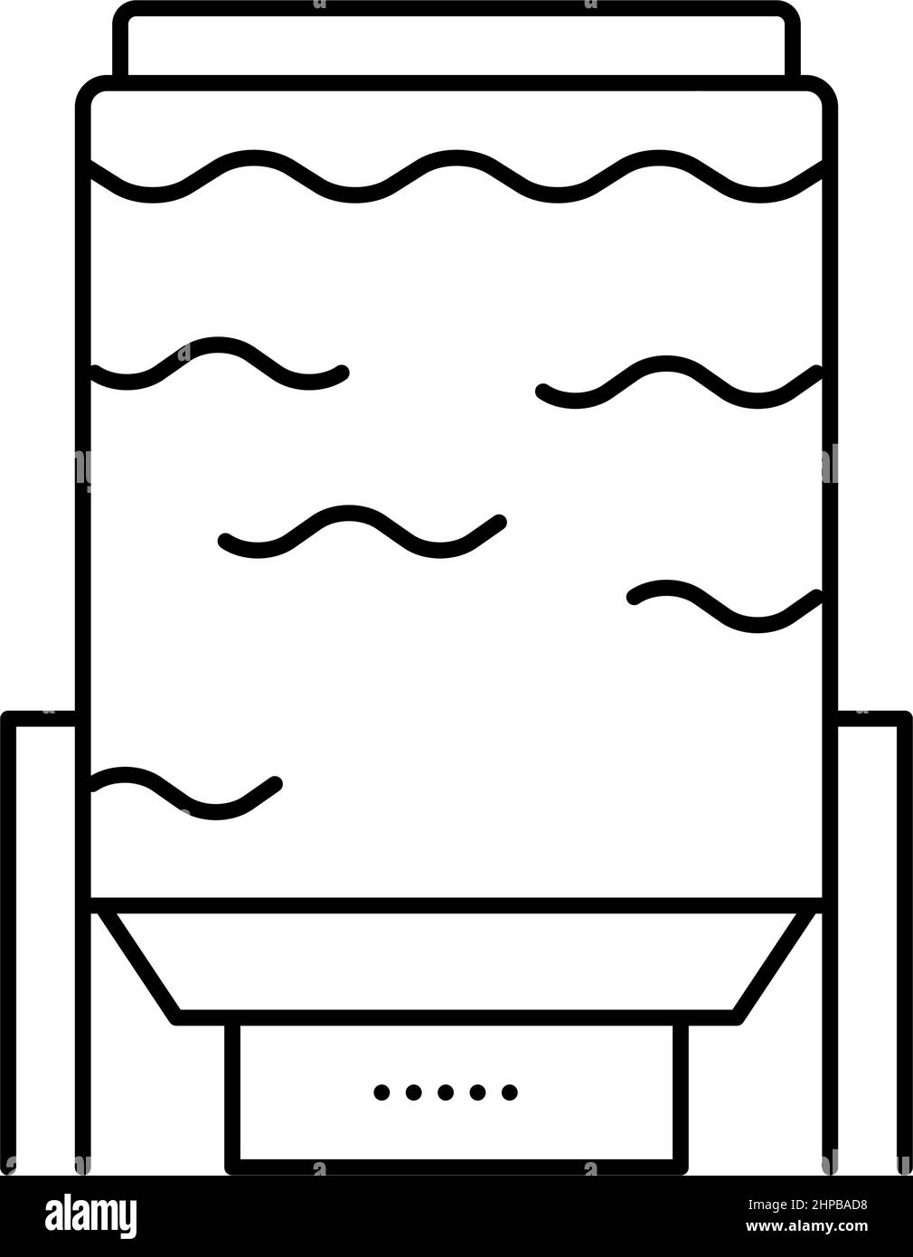 Abbildung des Symbols für das Symbol für die Linie des Sauerstoffentzündungssystems Stock Vektor