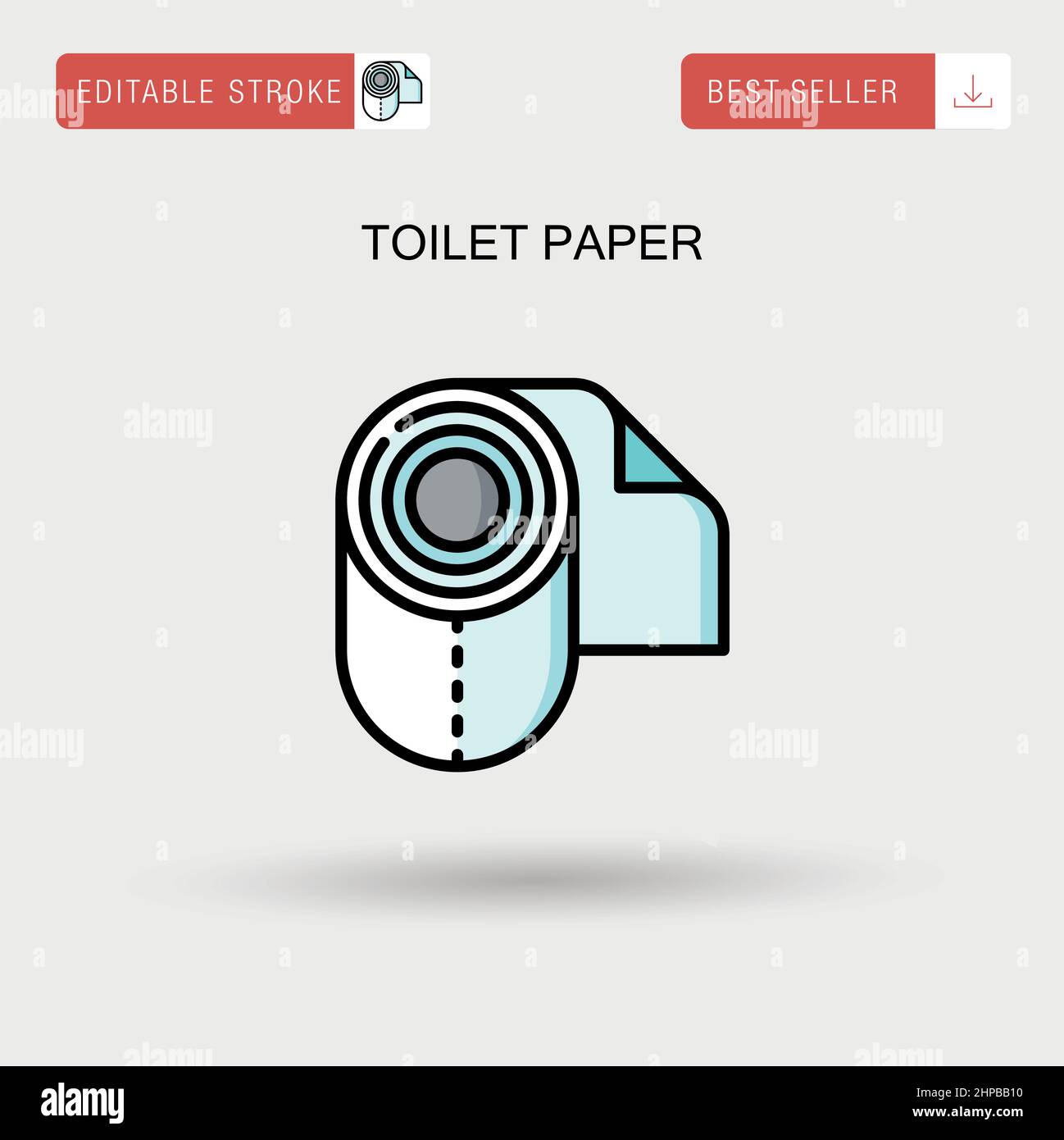 Toilettenpapier einfaches Vektor-Symbol. Stock Vektor