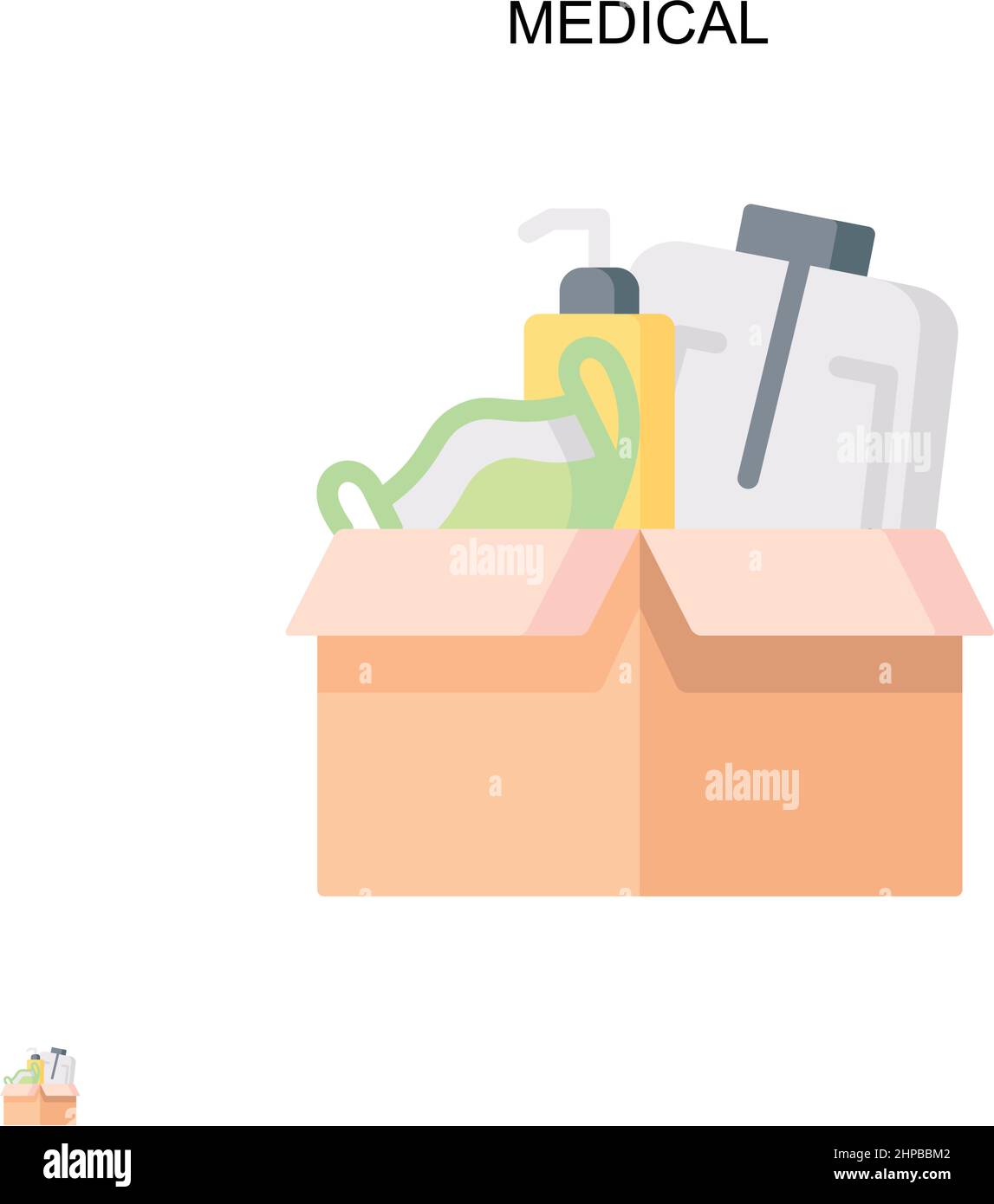 Medizinisches einfaches Vektorsymbol. Illustration Symbol Design-Vorlage für Web mobile UI-Element. Stock Vektor