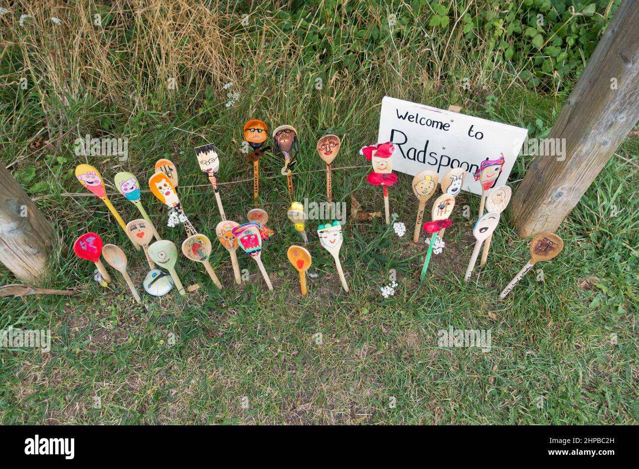 Willkommen bei Radspoons 3! Stockfoto