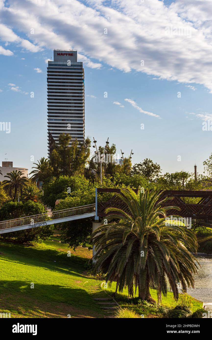 Mapfre Tower, Barcelona, Spanien Stockfoto