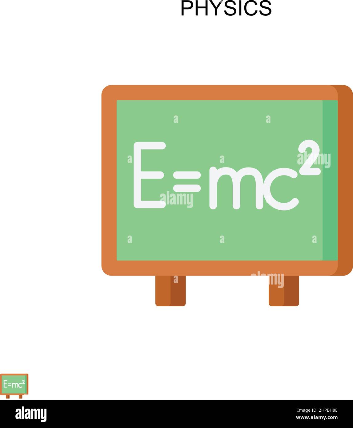 Einfaches Vektorsymbol Physik. Illustration Symbol Design-Vorlage für Web mobile UI-Element. Stock Vektor