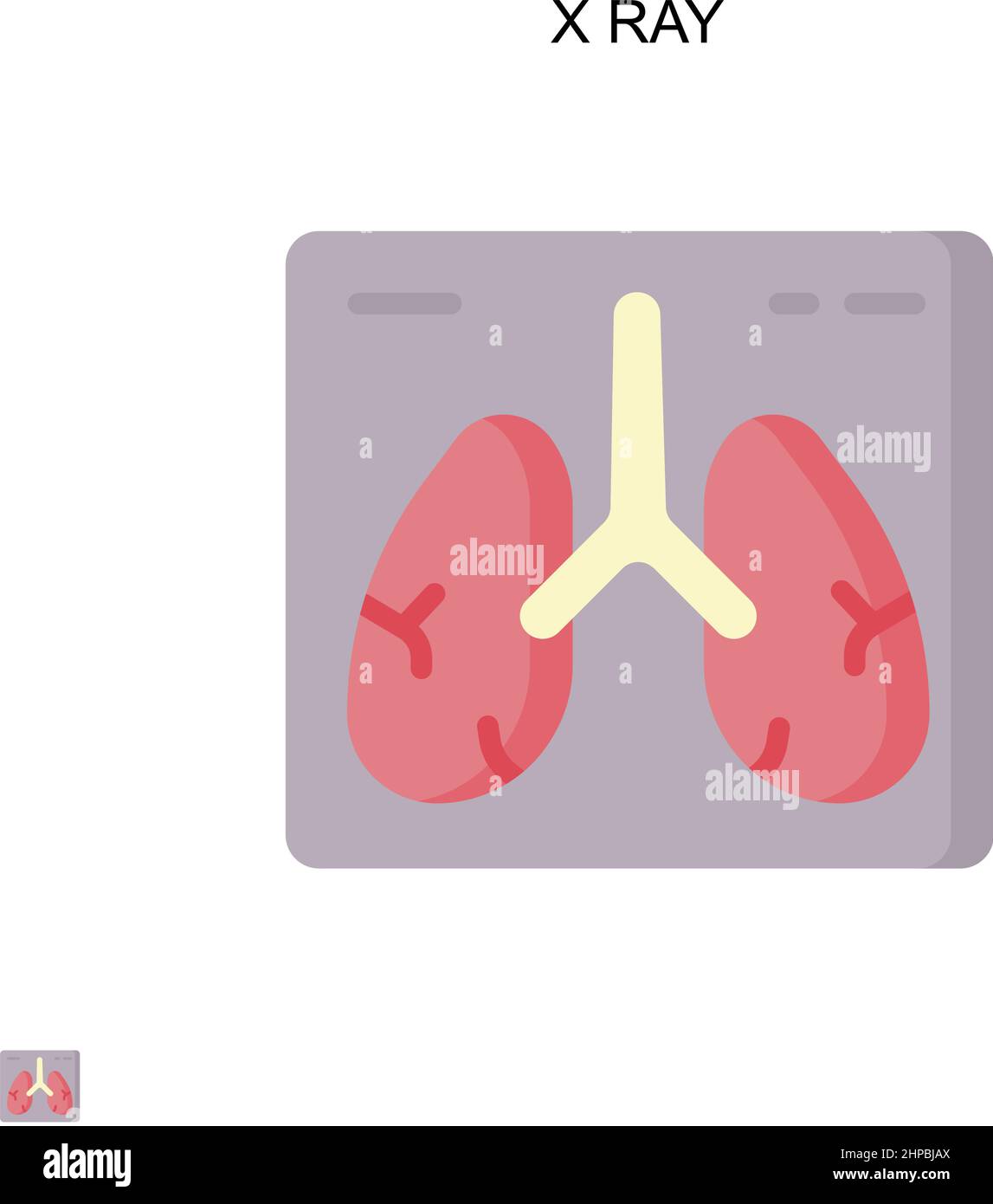 Einfaches Vektorsymbol für Röntgenstrahlung. Illustration Symbol Design-Vorlage für Web mobile UI-Element. Stock Vektor