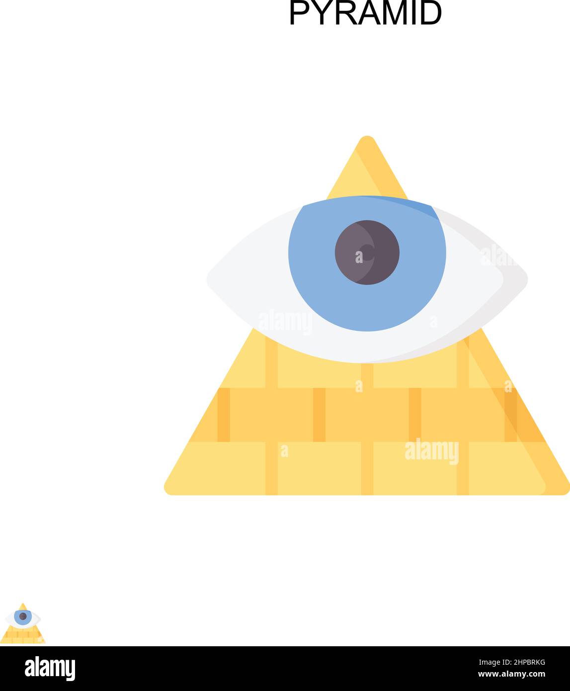 Einfaches Vektor-Symbol der Pyramide. Illustration Symbol Design-Vorlage für Web mobile UI-Element. Stock Vektor