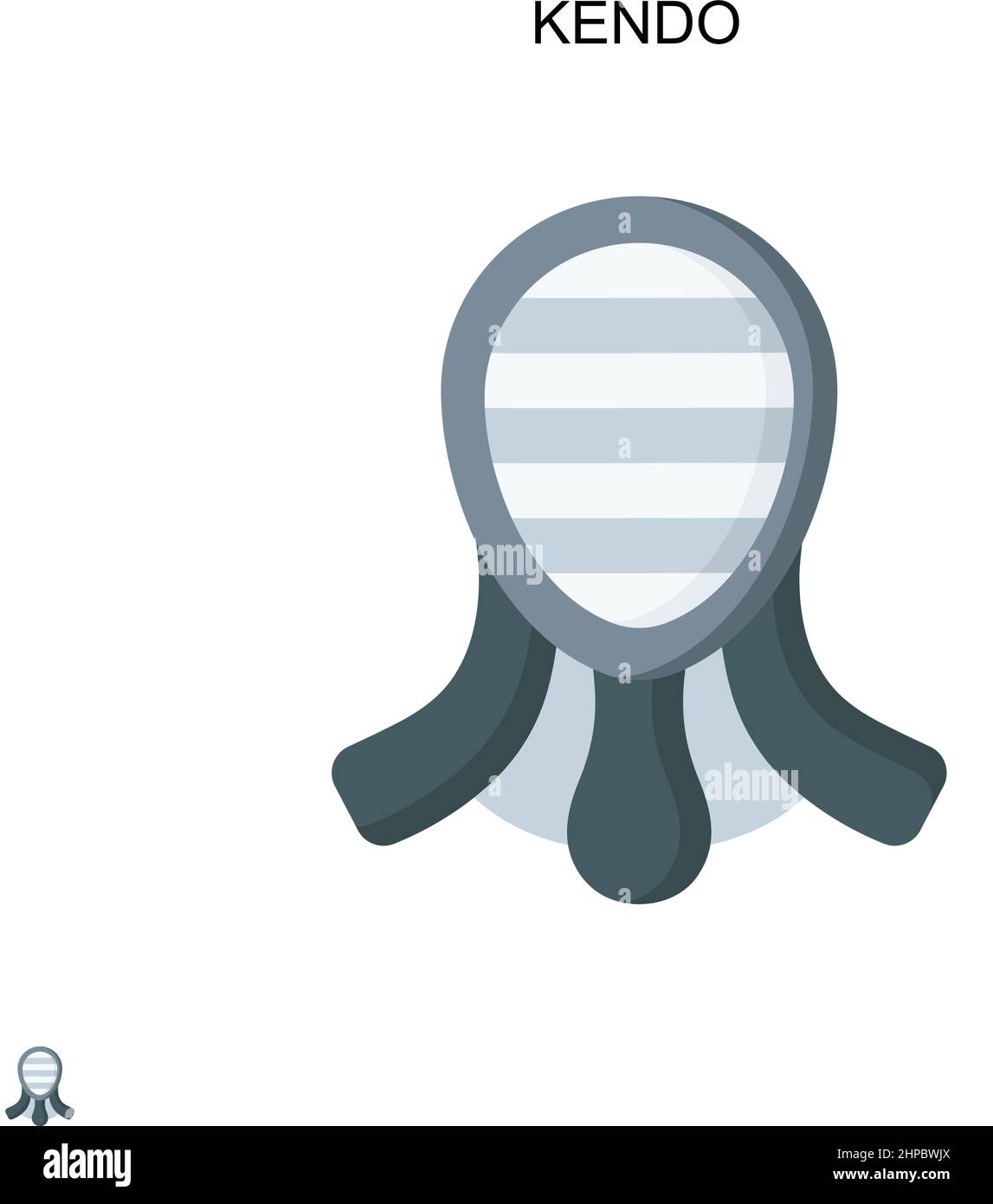 Kendo einfaches Vektorsymbol. Illustration Symbol Design-Vorlage für Web mobile UI-Element. Stock Vektor
