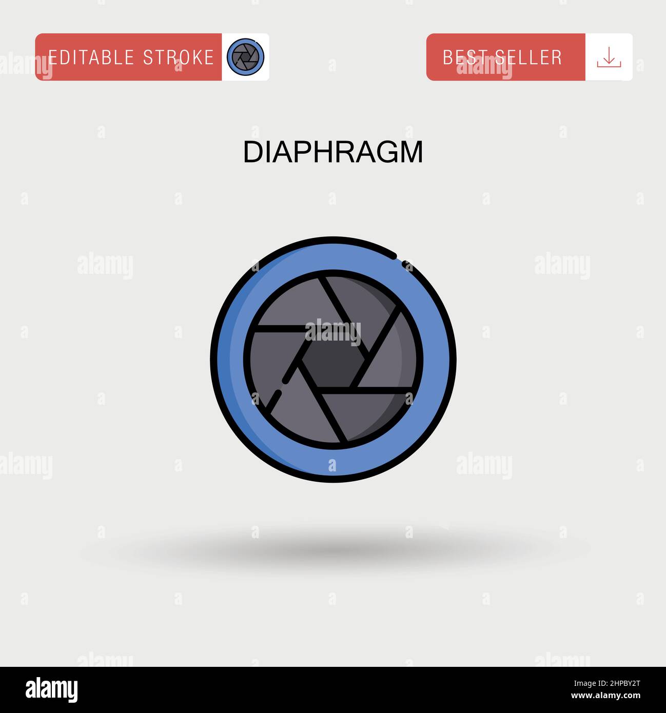 Symbol für einfachen Vektor der Membran. Stock Vektor