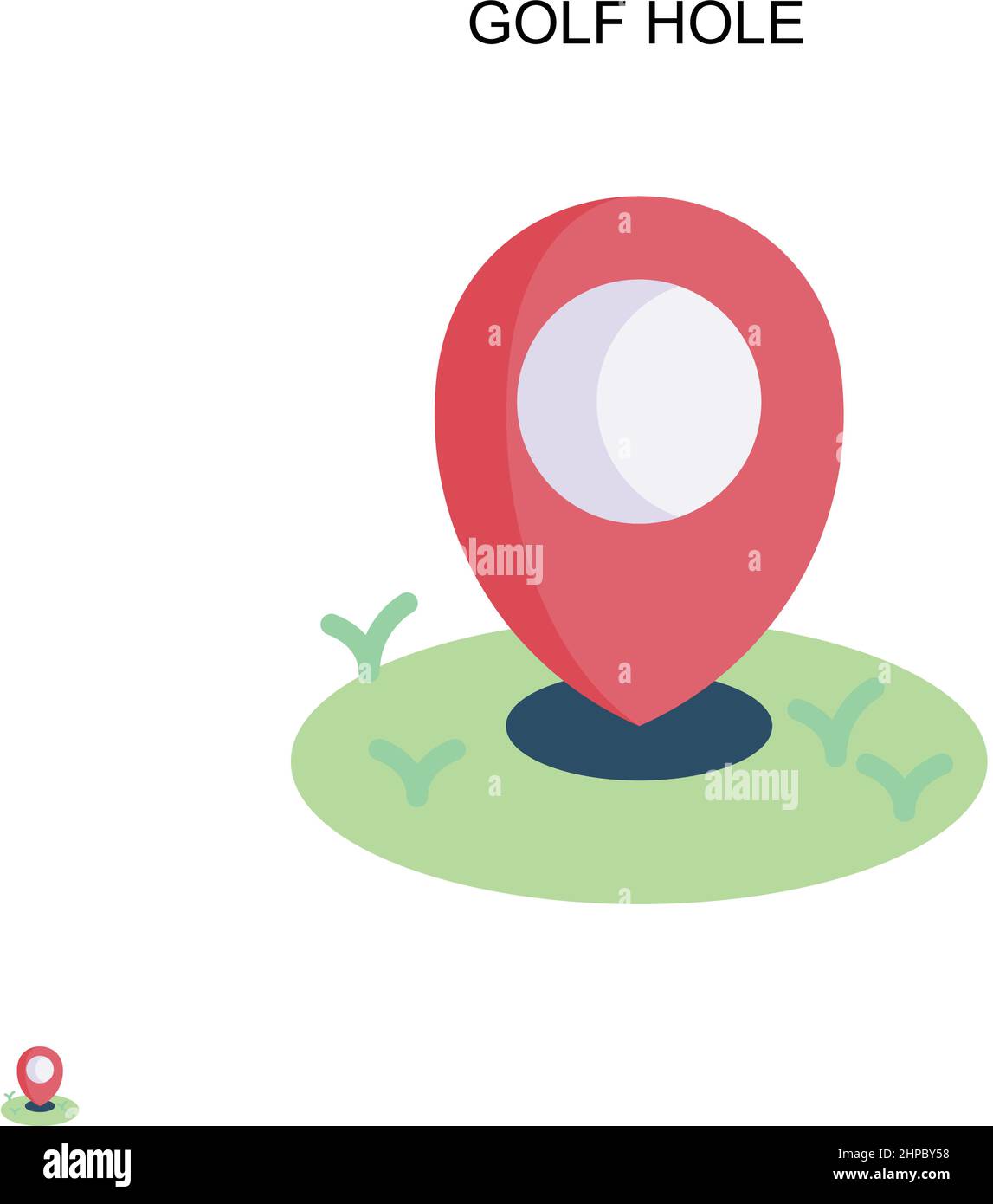 Einfaches Vektorsymbol für Golflöcher. Illustration Symbol Design-Vorlage für Web mobile UI-Element. Stock Vektor