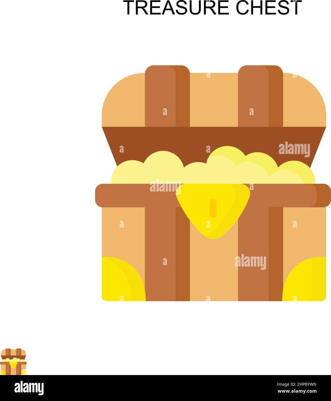 Schatzkiste einfaches Vektor-Symbol. Illustration Symbol Design-Vorlage für Web mobile UI-Element. Stock Vektor