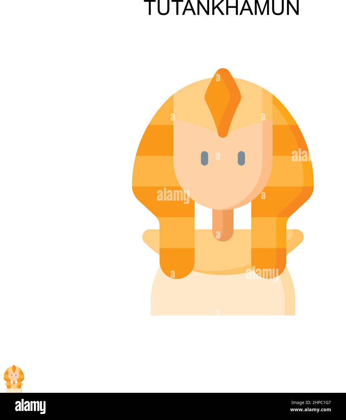 Einfaches Vektorsymbol Tutanchamun. Illustration Symbol Design-Vorlage für Web mobile UI-Element. Stock Vektor