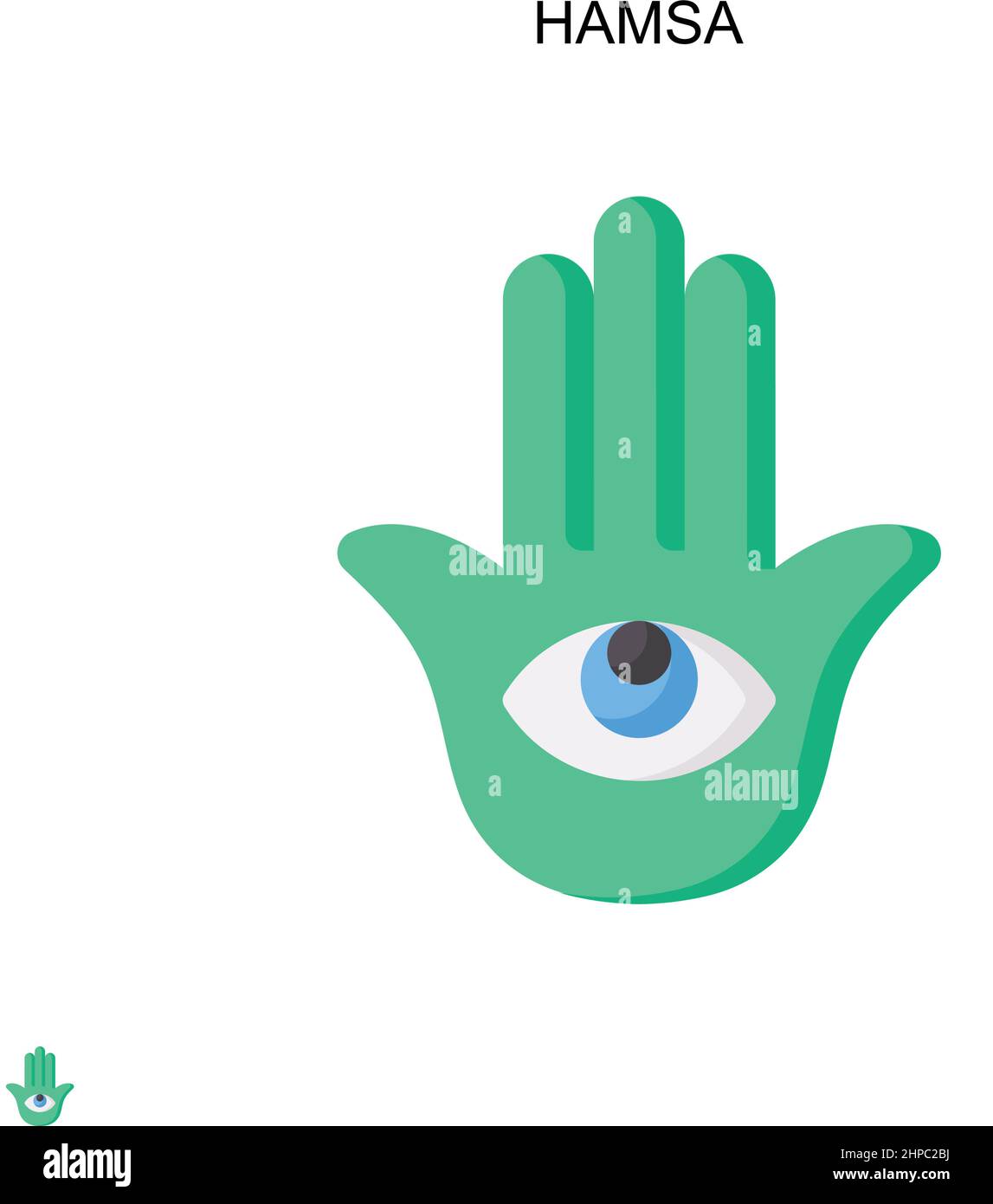 Einfaches Vektor-Symbol von Hamsa. Illustration Symbol Design-Vorlage für Web mobile UI-Element. Stock Vektor