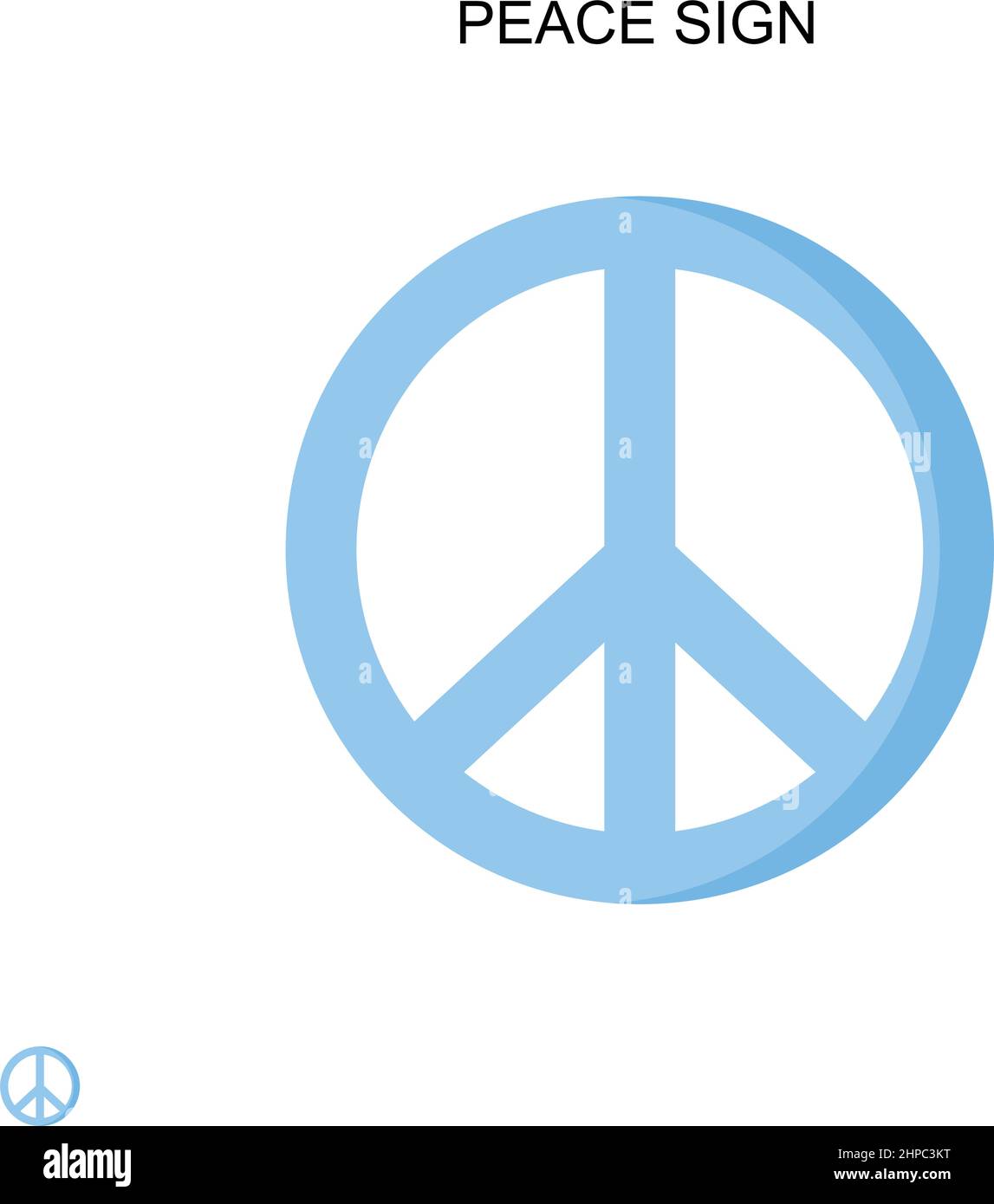 Friedenszeichen einfaches Vektor-Symbol. Illustration Symbol Design-Vorlage für Web mobile UI-Element. Stock Vektor