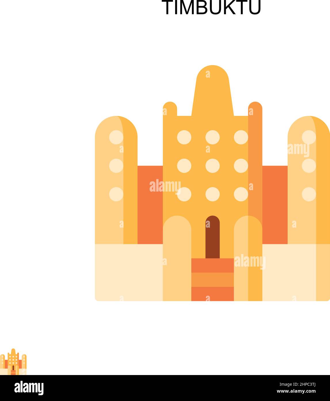 Einfaches Vektorsymbol Timbuktu. Illustration Symbol Design-Vorlage für Web mobile UI-Element. Stock Vektor