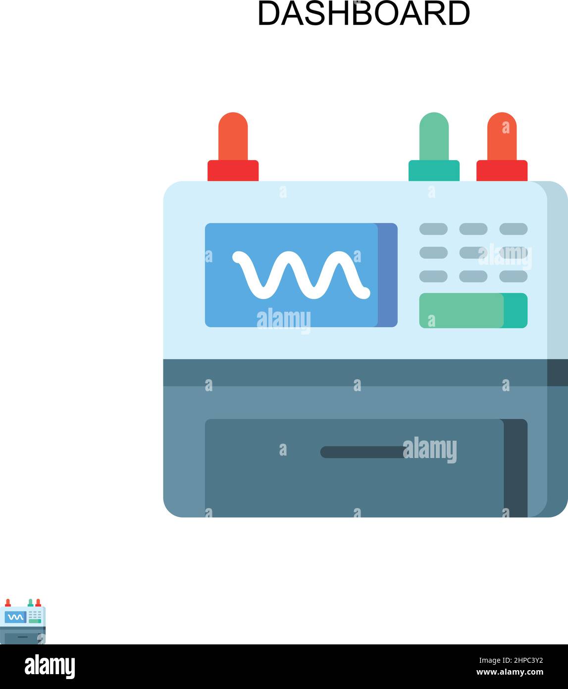 Einfaches Vektorsymbol für das Dashboard. Illustration Symbol Design-Vorlage für Web mobile UI-Element. Stock Vektor