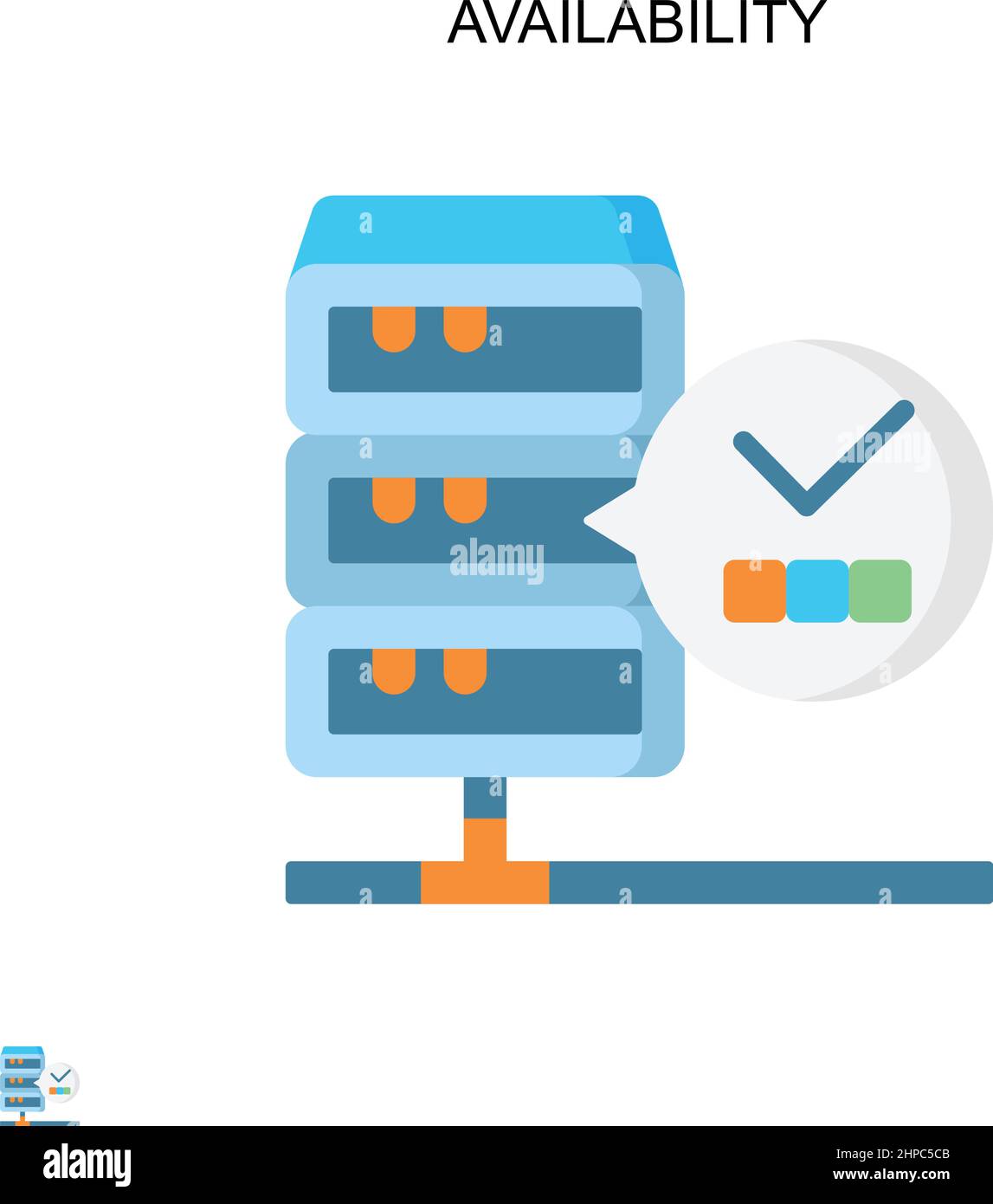 Einfaches Vektorsymbol „Verfügbarkeit“. Illustration Symbol Design-Vorlage für Web mobile UI-Element. Stock Vektor